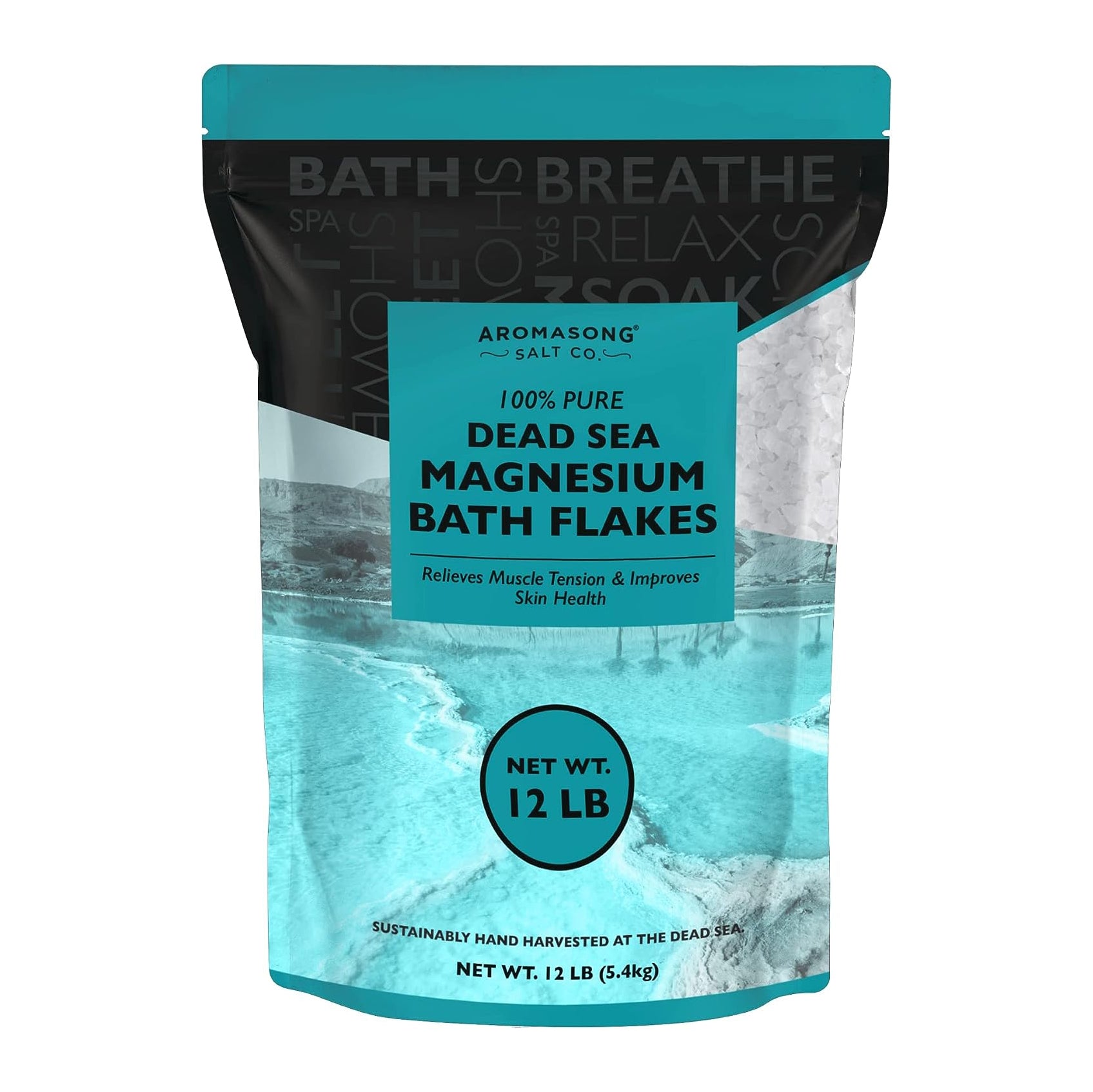 Raw Dead Sea Magnesium Flakes 12 Lbs