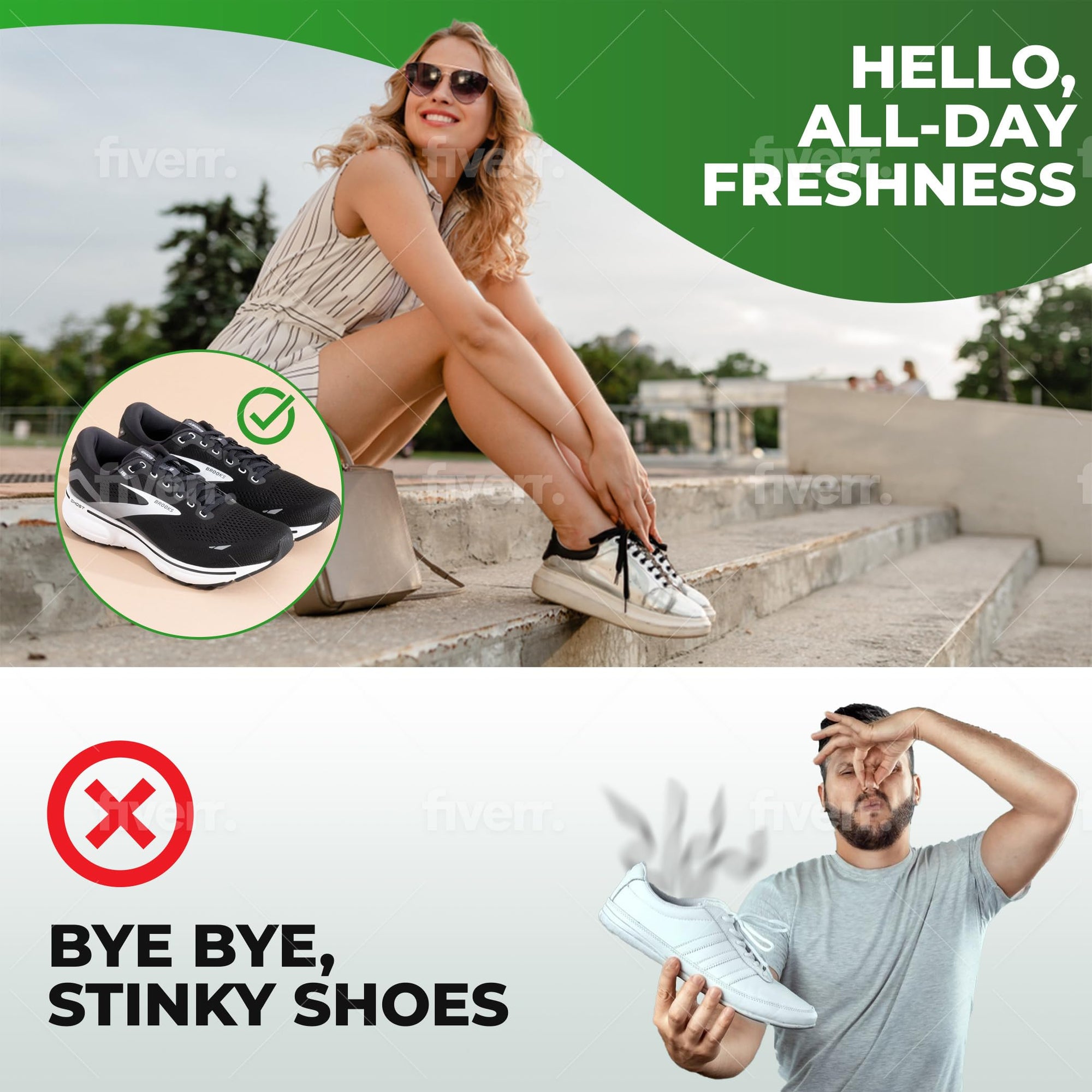 Aromasong Natural Shoe Deodorizer and Foot Spray - 2-PACK