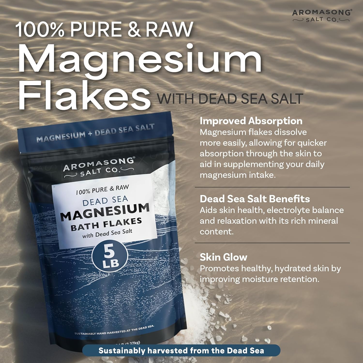 Aromasong Raw Magnesium Flakes 5 Lbs