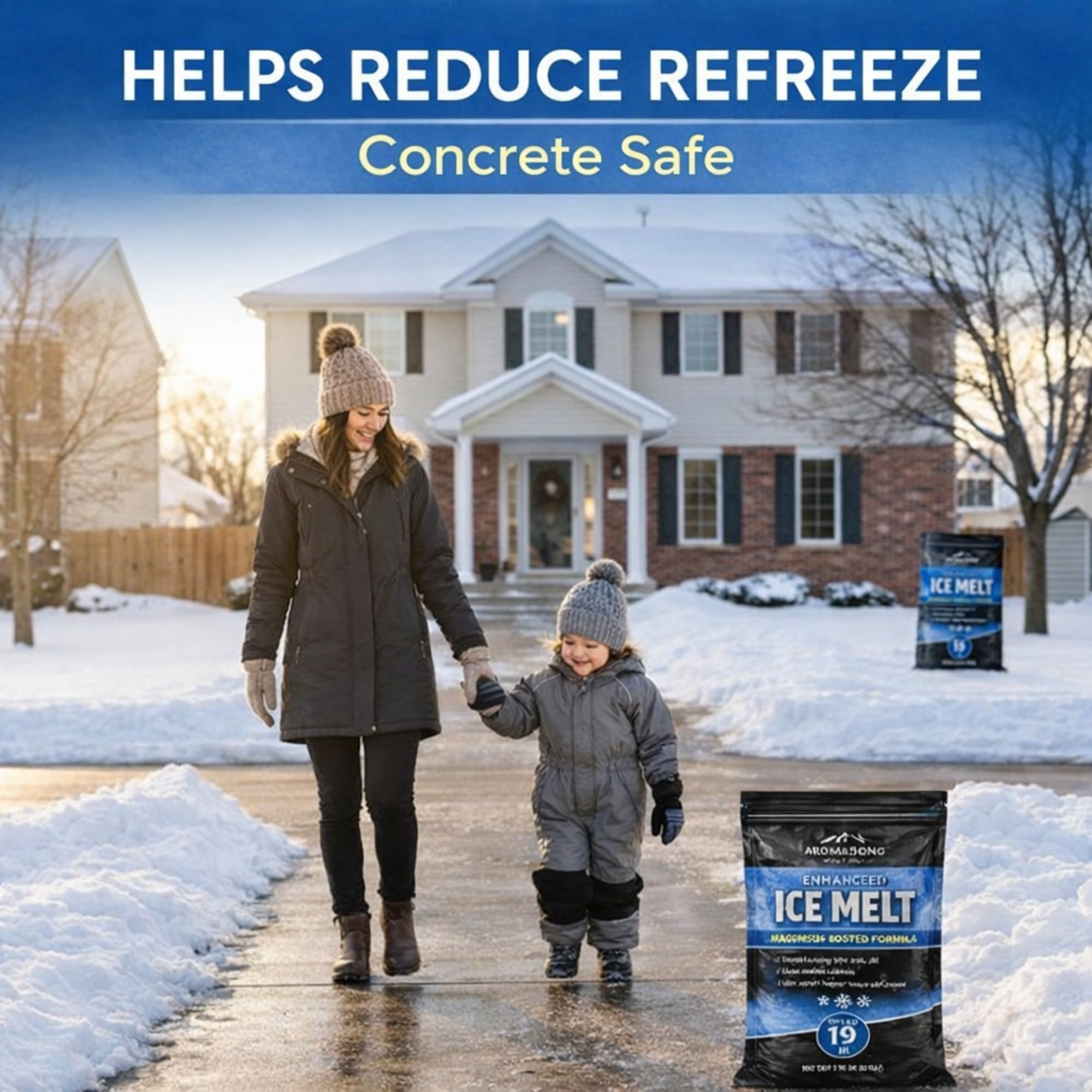 Aromasong Enhanced Magnesium Chloride Ice Melt salt for snow and ice removal