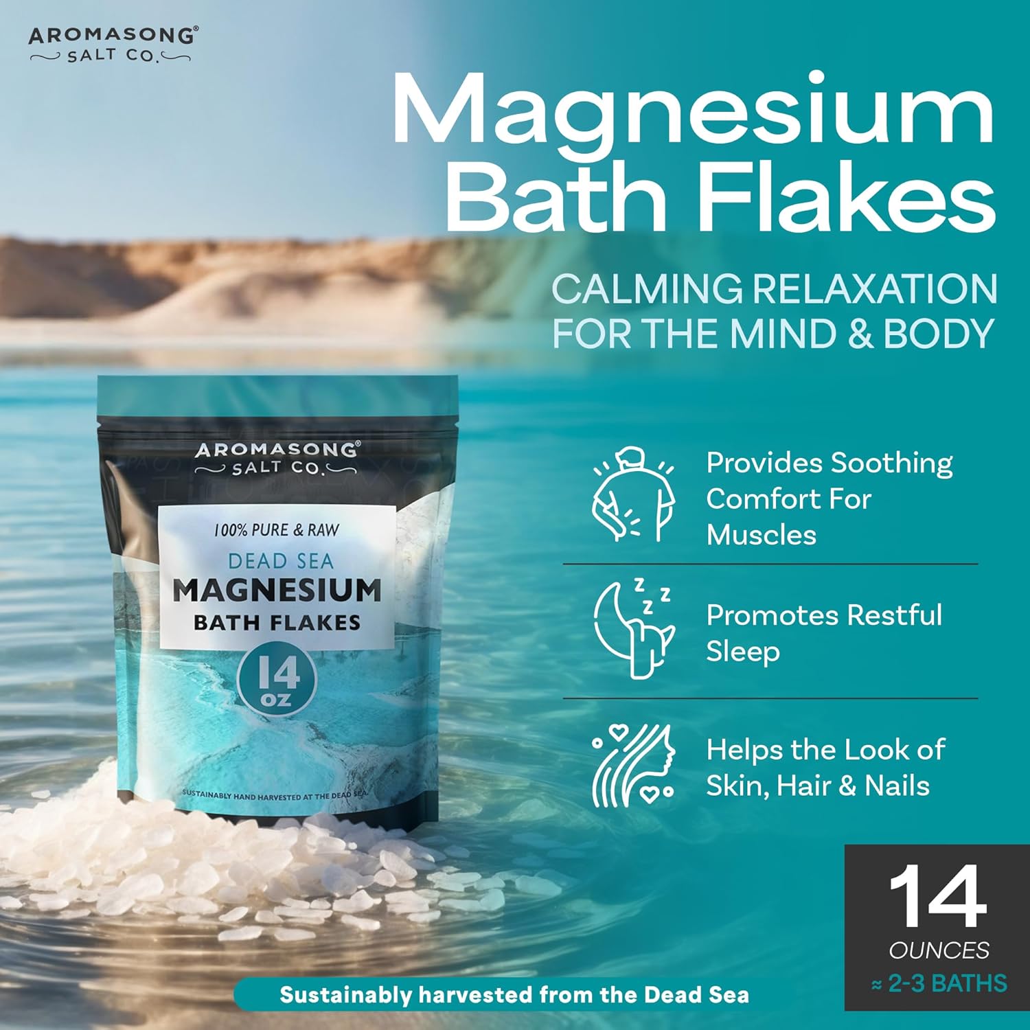 Aromasong Raw Dead Sea Magnesium Flakes