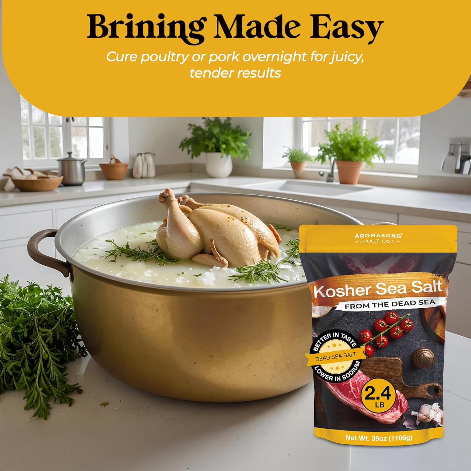 Aromasong Kosher Sea Salt from the Dead Sea