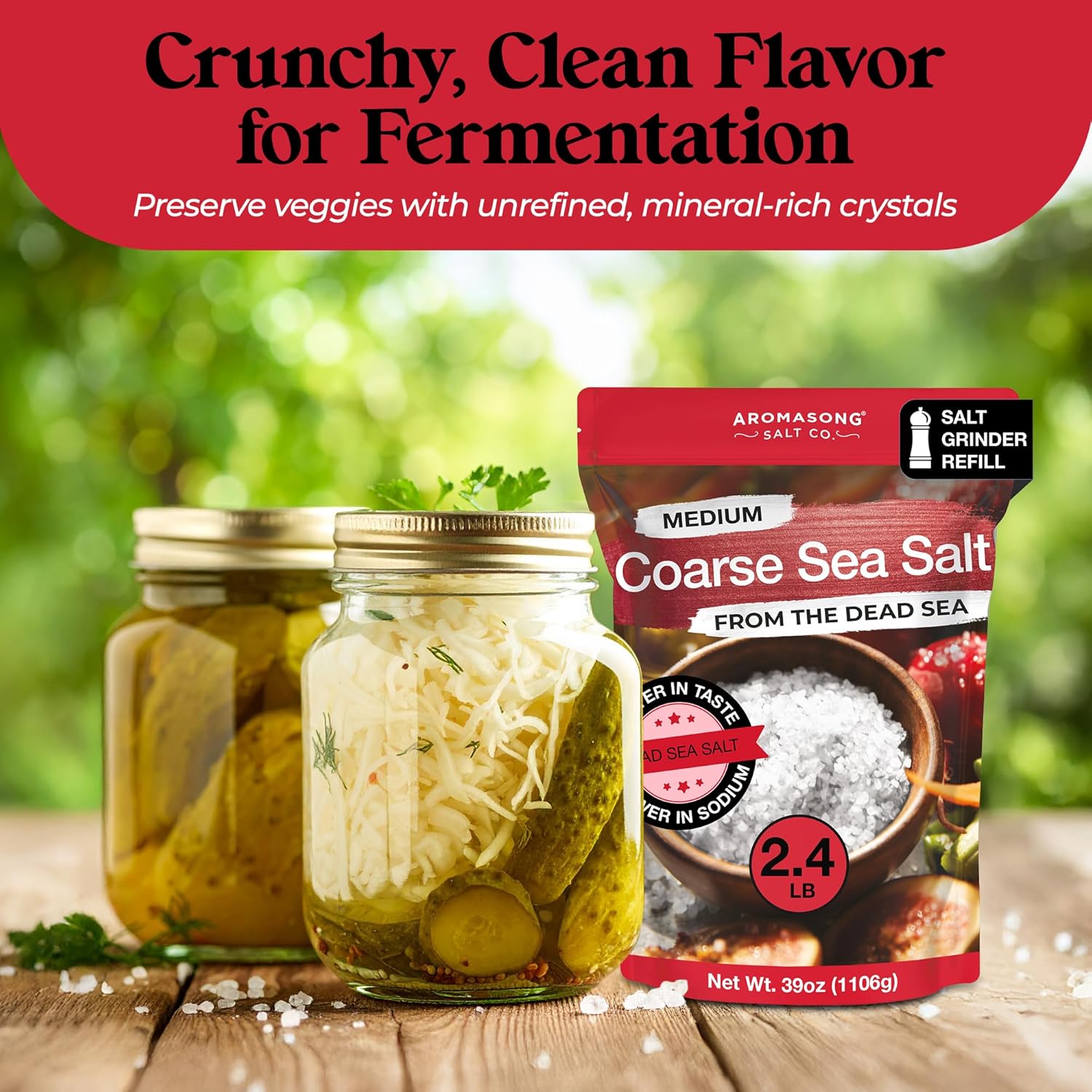 Aromasong 100% Natural Sea Salt – Coarse grain – 2.43 lb