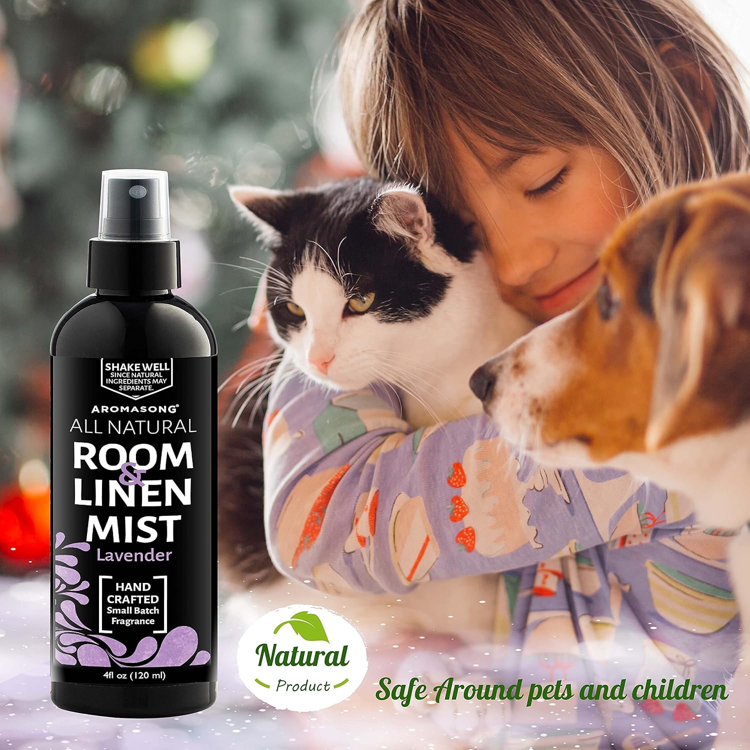 Aromasong Natural Room and Pillow Spray Lavender 4 Oz
