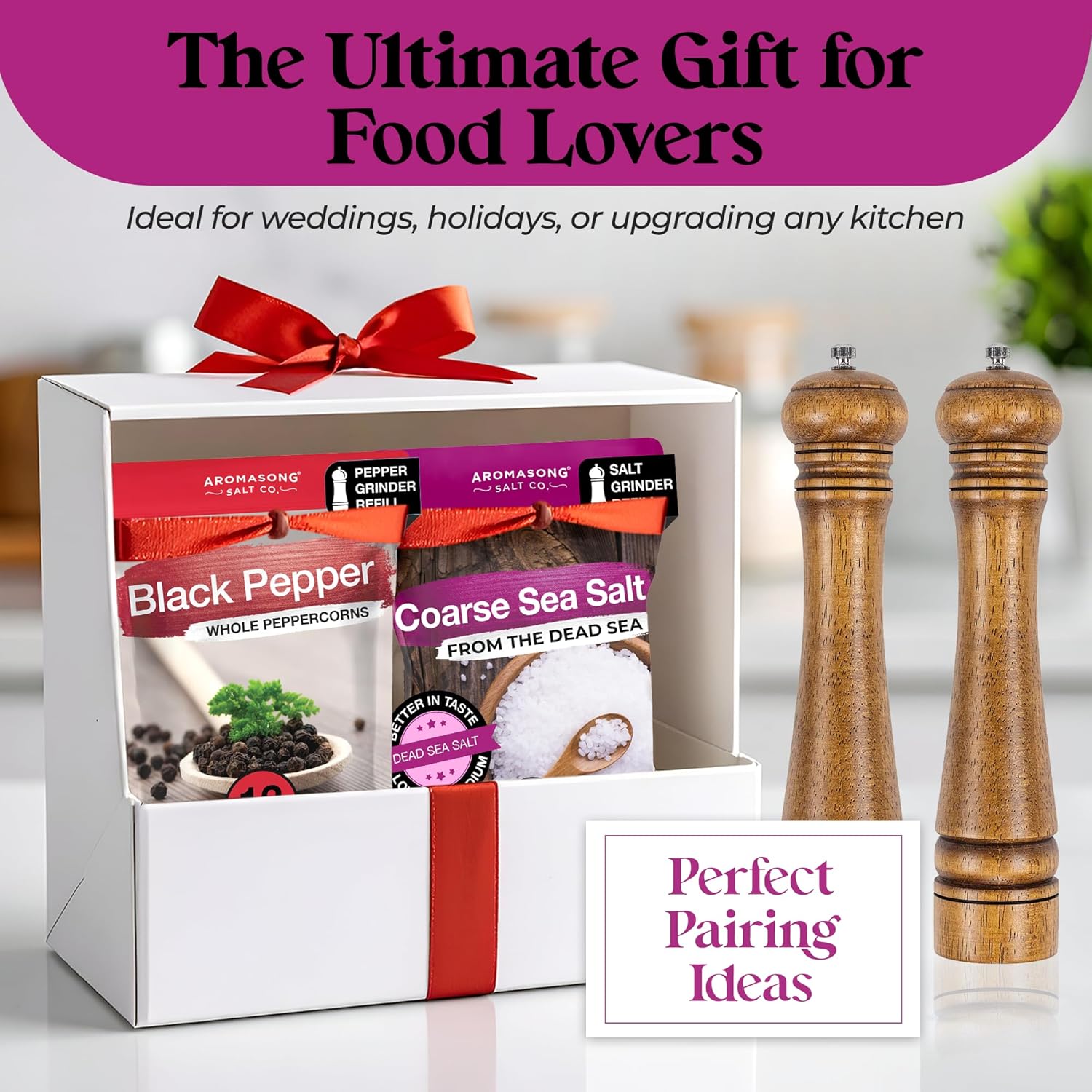 Aromasong Salt and Pepper Grinder refill Set