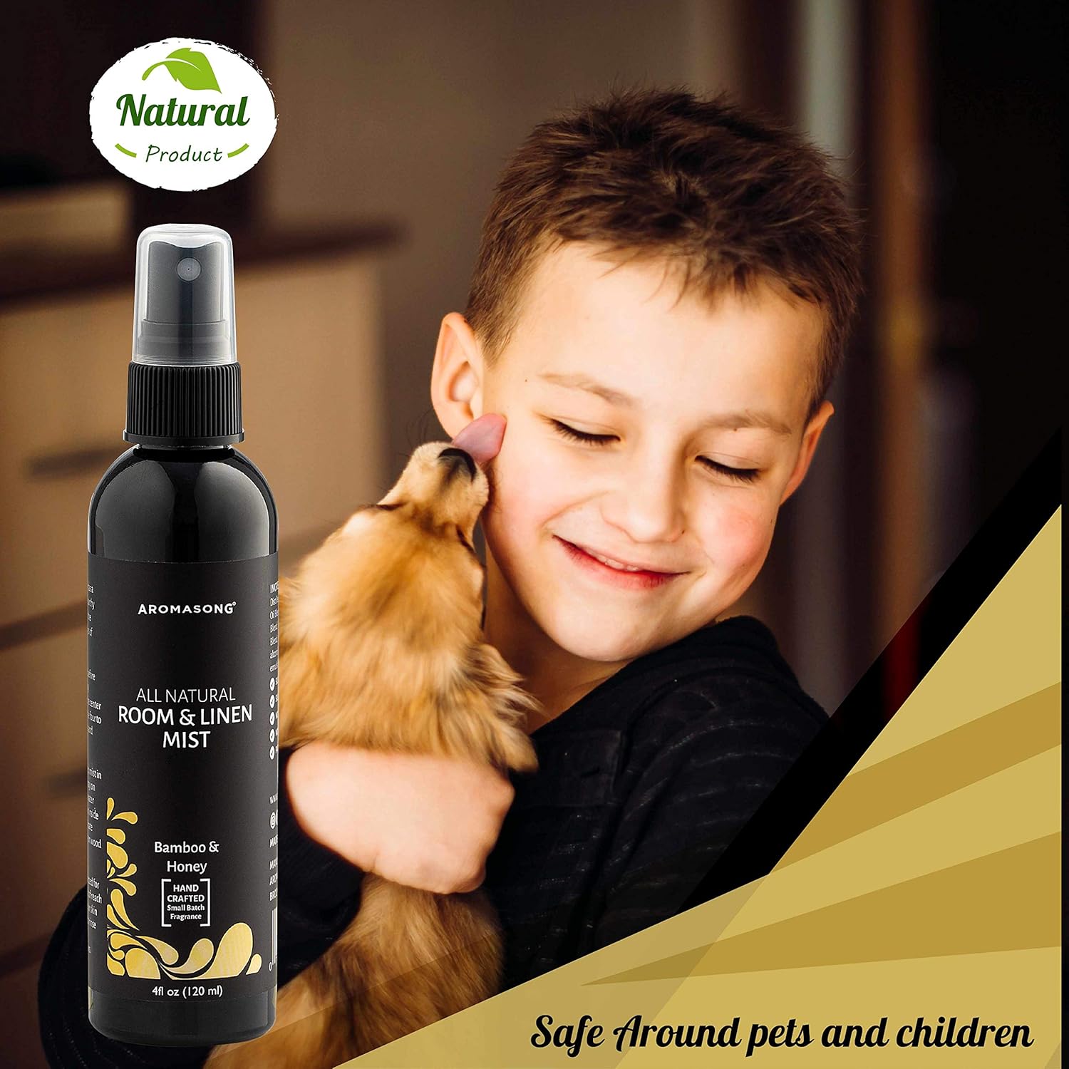 Aromasong Natural Room and Pillow Spray Bamboo & Honey 4 Oz