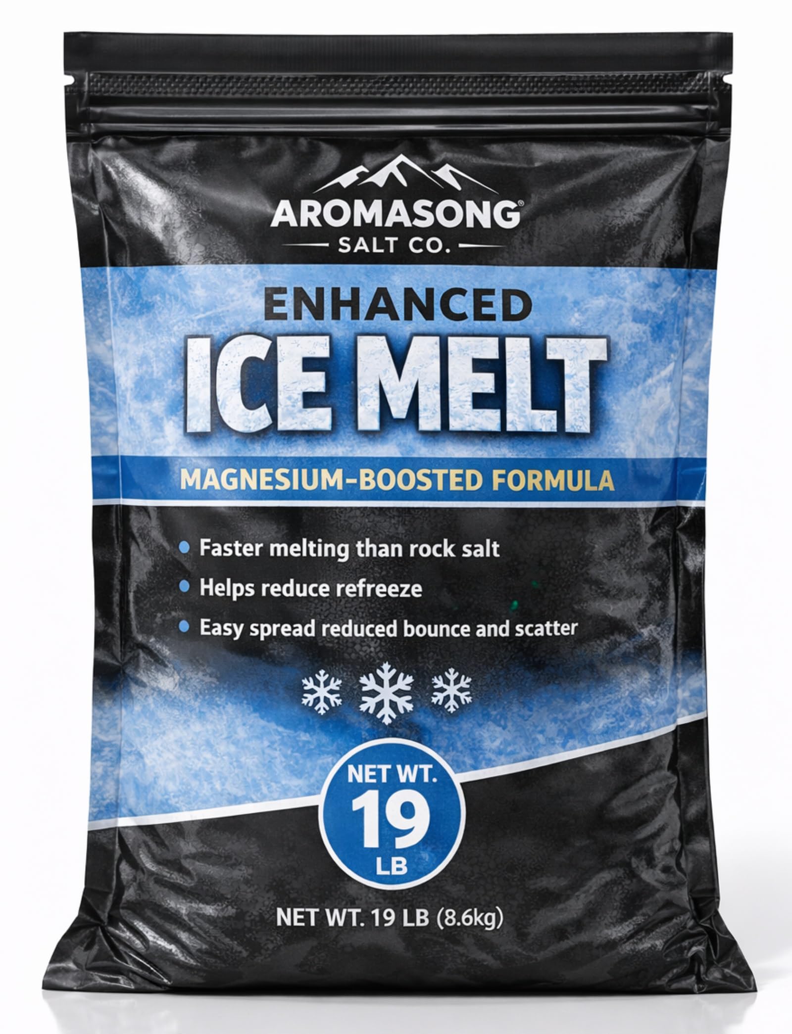Aromasong Enhanced Magnesium Chloride Ice Melt salt for snow and ice removal