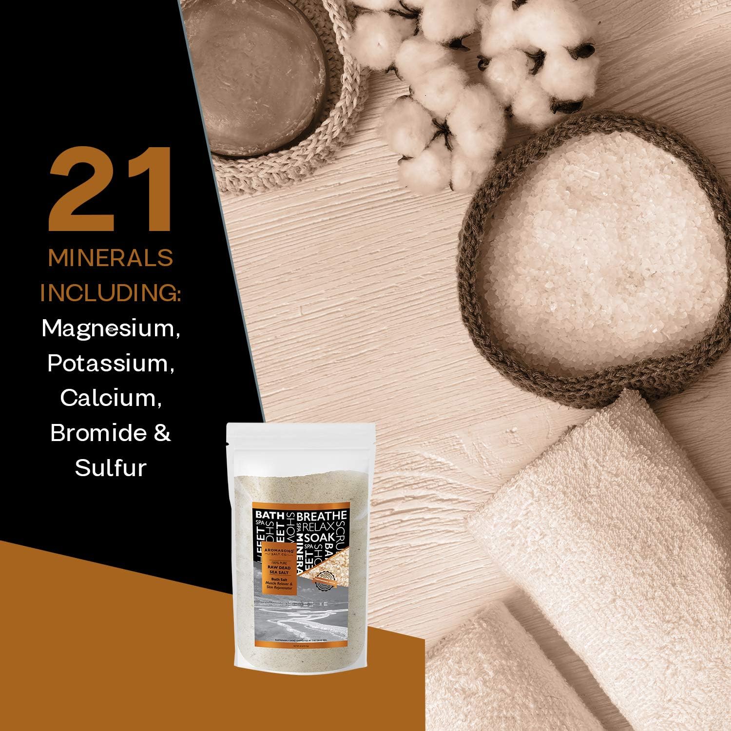 Raw Dead Sea Bath Salt - 2.43 lbs