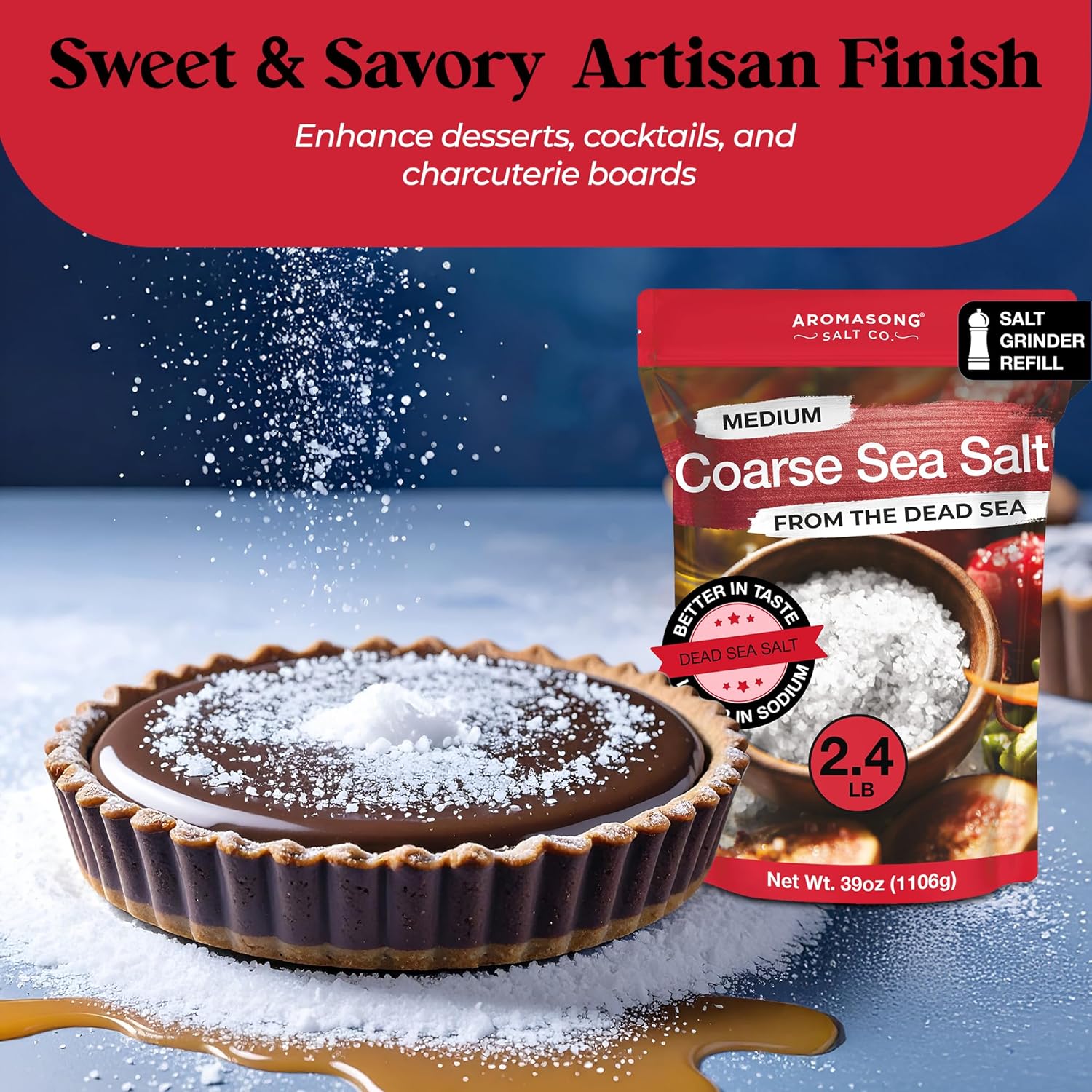 Aromasong 100% Natural Sea Salt – Coarse grain – 2.43 lb