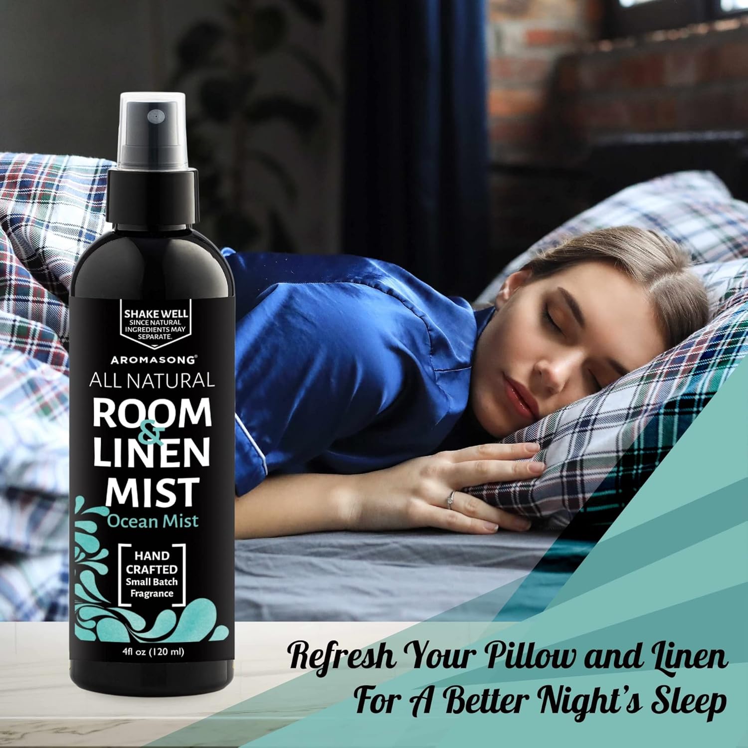 Aromasong Natural Room and Pillow Spray Ocean Mist 4 Oz