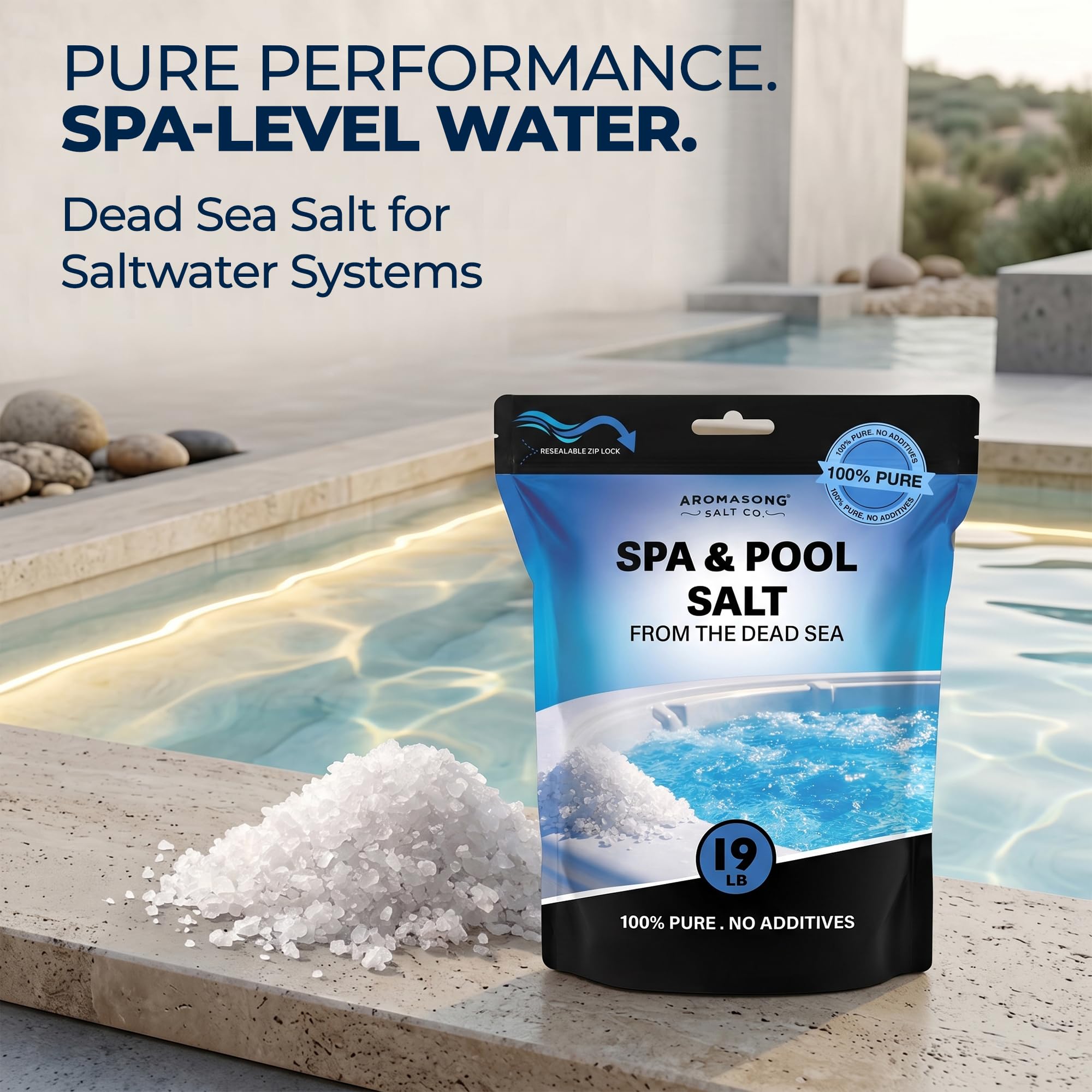 Aromasong Dead Sea Pool & Hot Tub Salt – Spa Salt for Salt Water Chlorine Generator