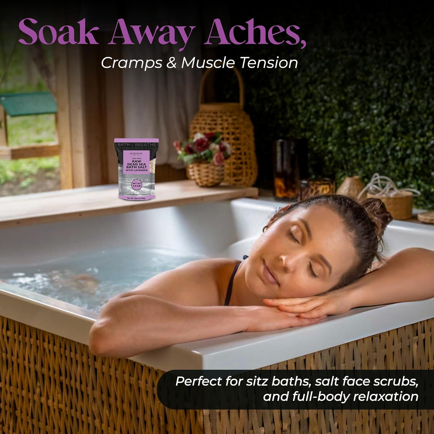 Aromasong Dead Sea Bath Salt with Natural Lavender- 5 lbs