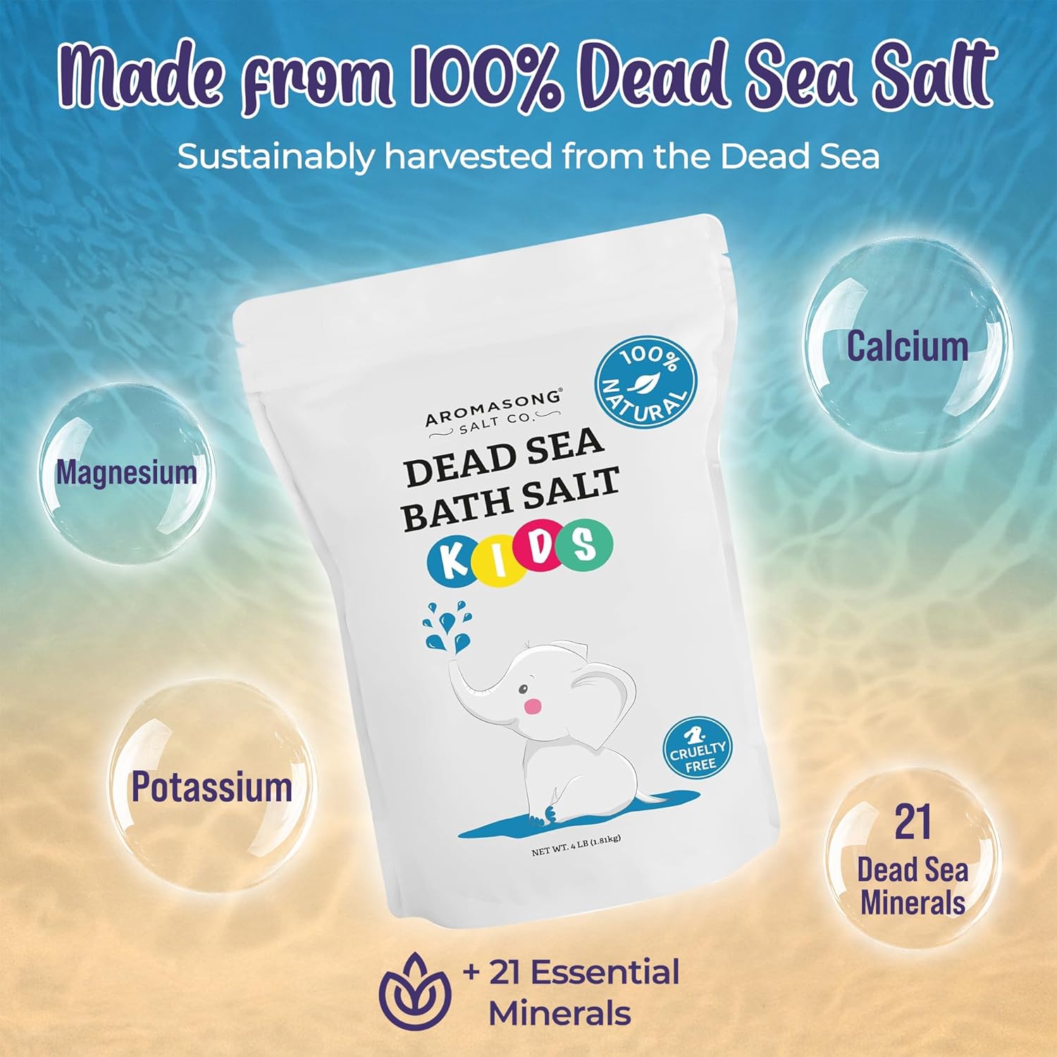 Dead Sea Bath Salt for Kids - 19 lbs