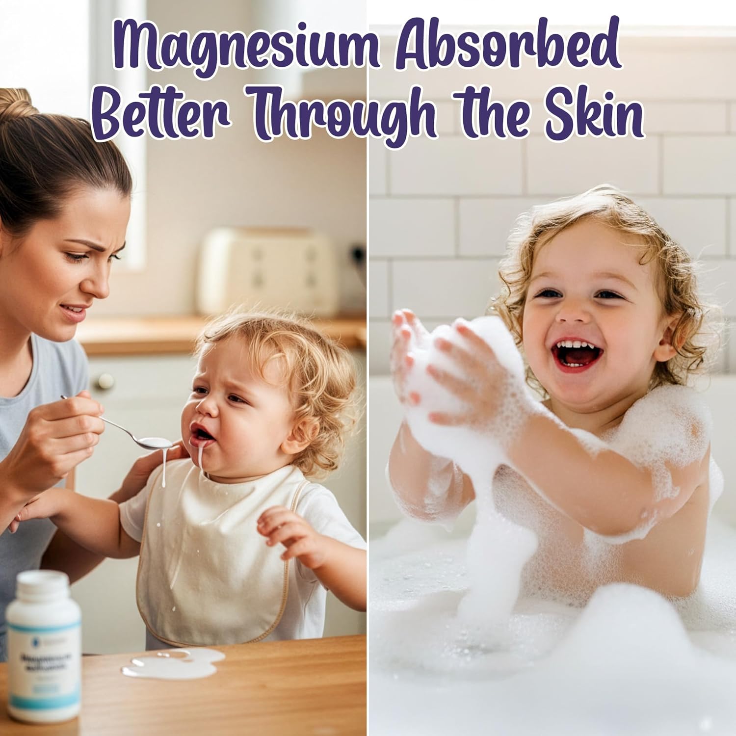 Aromasong Magnesium Flakes for Kids Bath – 3 LB Resealable Bag | Pure Dead Sea Salt Bath Flakes for Kids, Toddlers & Babies | Gentle Calming Epsom Salt Alternative | Soothing Bedtime Detox Soak