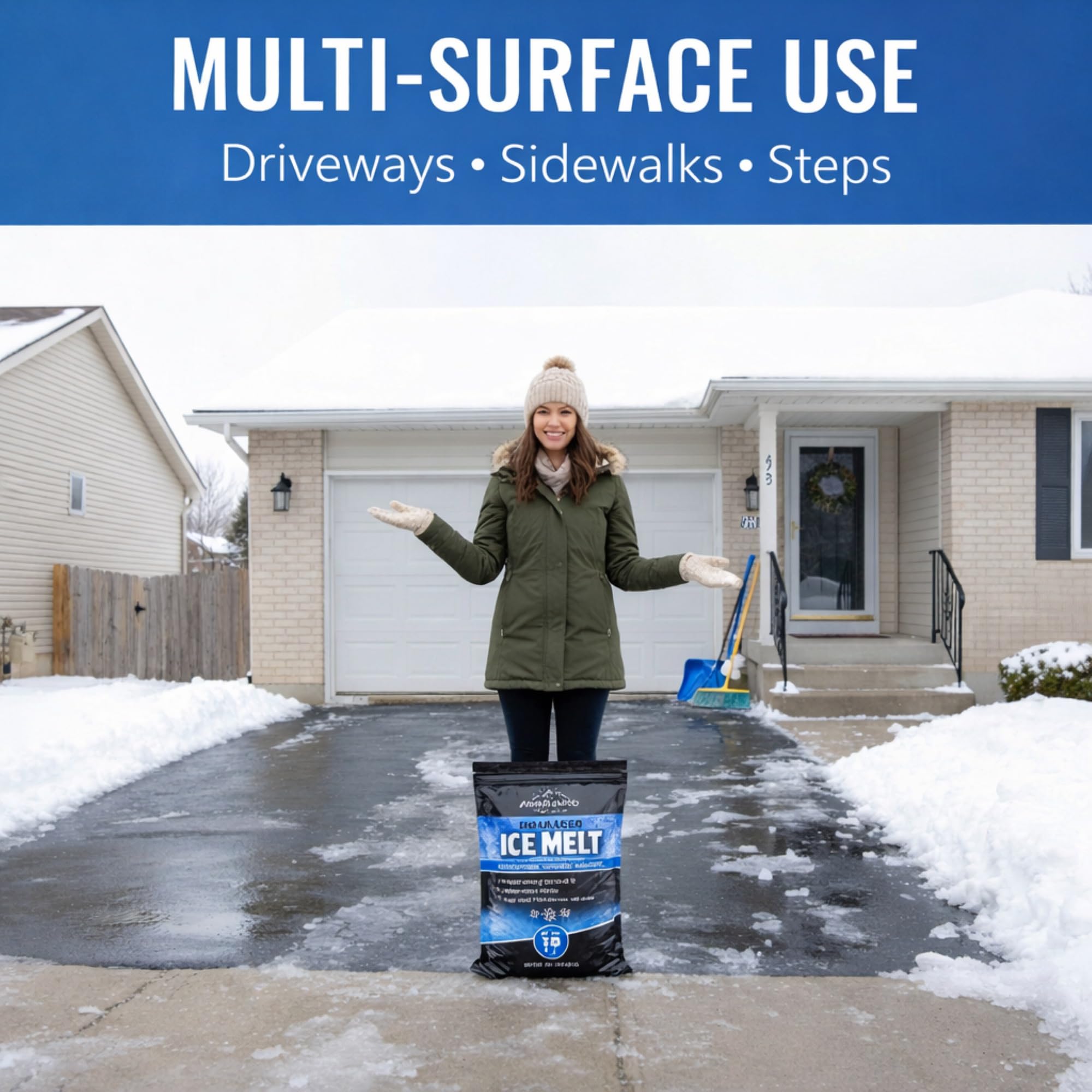 Aromasong Enhanced Magnesium Chloride Ice Melt salt for snow and ice removal