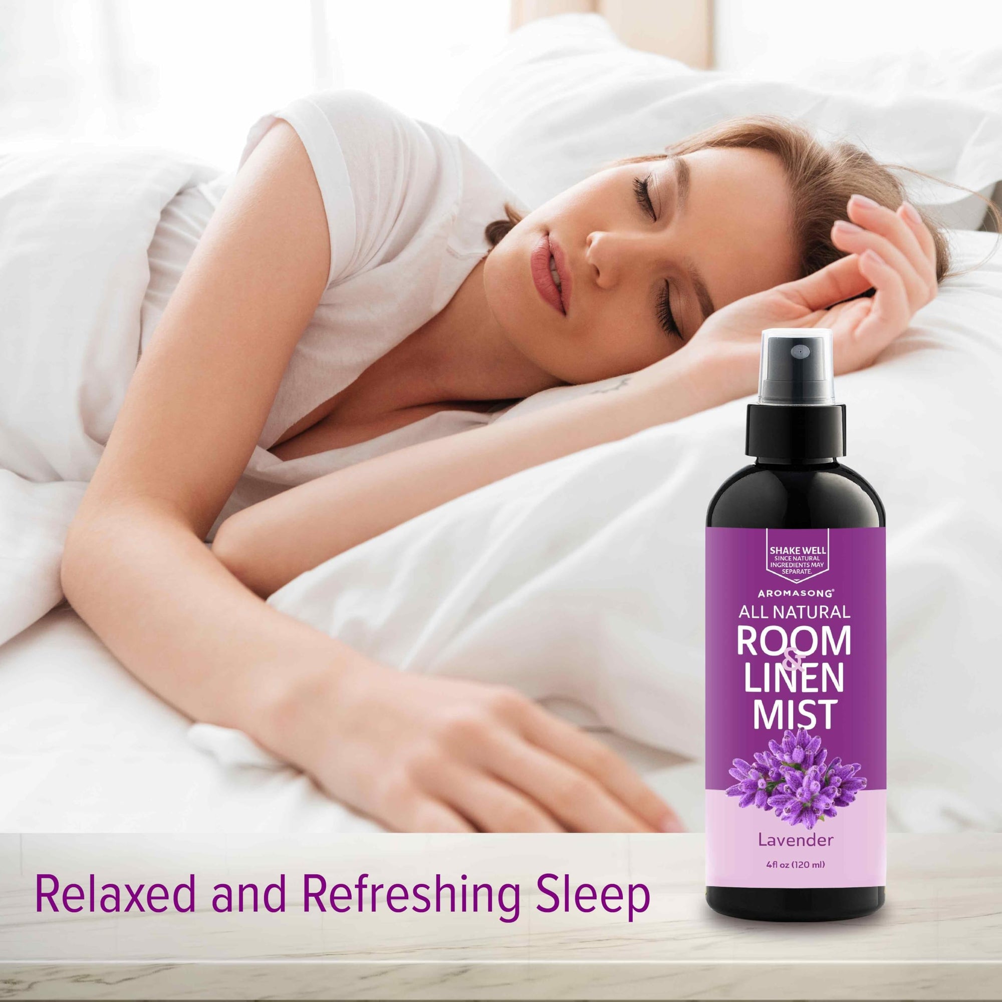 Aromasong 100% Natural Lavender Spray 4 Fl Oz. 2-PACK