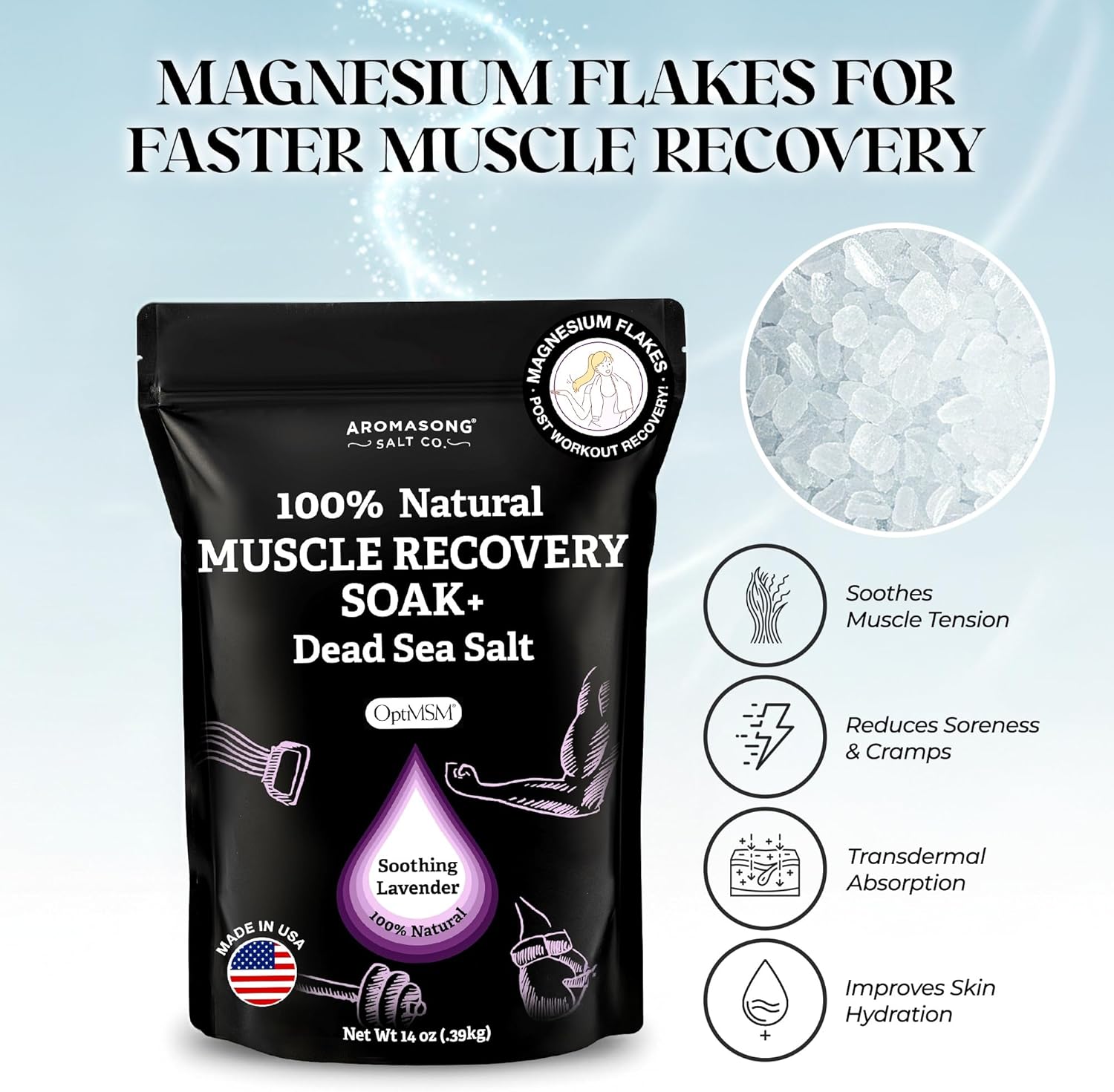 Aromasong Muscle Soak Eucalyptus & Tea Tree Oil 3 Lbs.