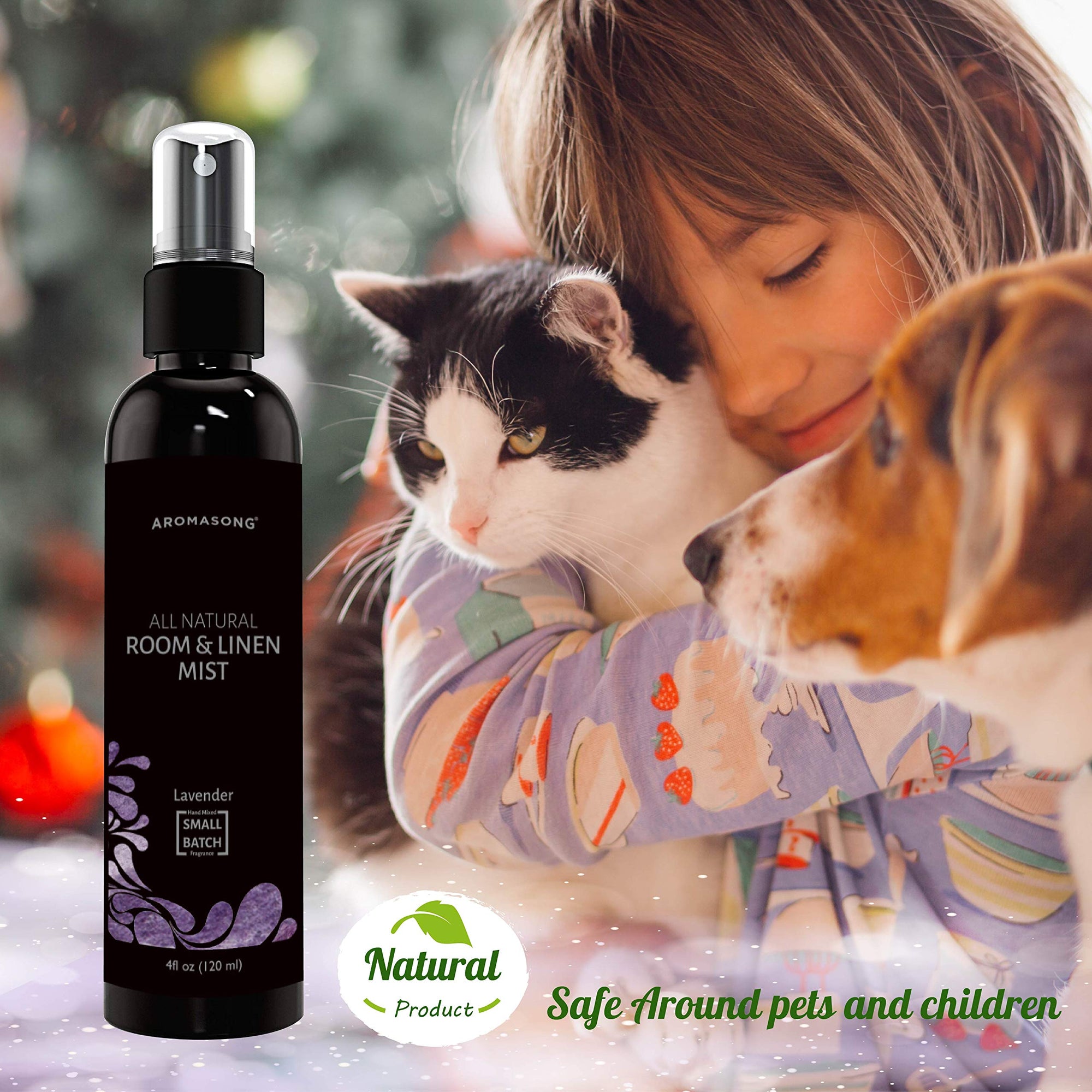 Aromasong Natural Room & Linen Spray Lavender – 8 oz