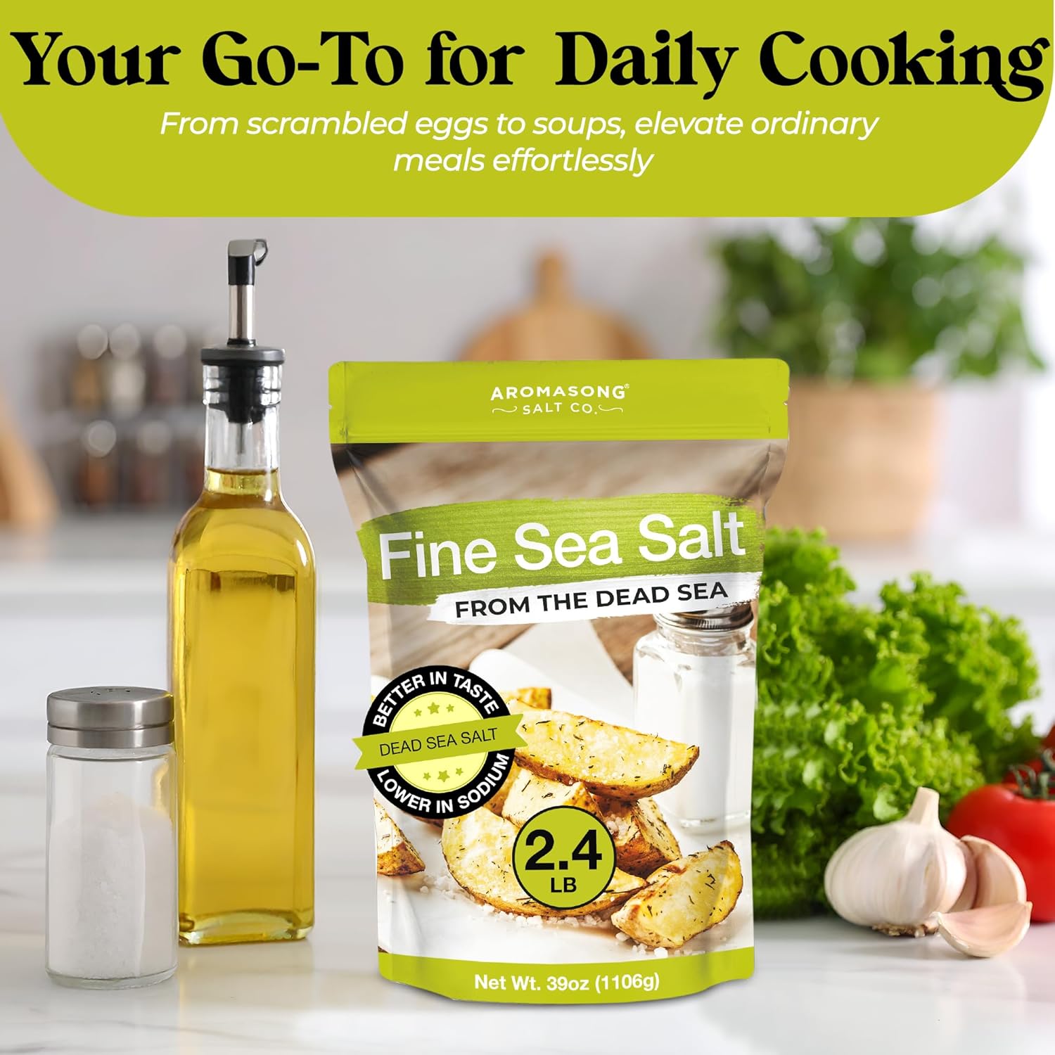 Aromasong Fine Grain Sea Salt from the Dead Sea