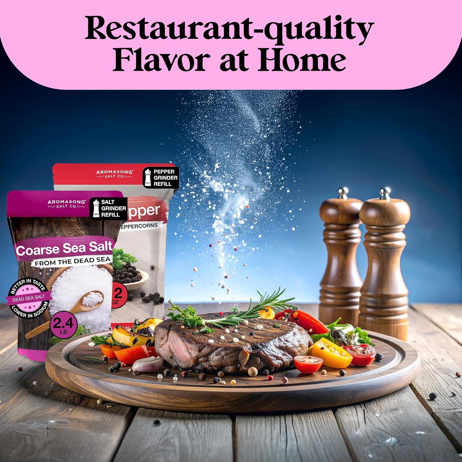 Aromasong Salt and Pepper Grinder refill Set