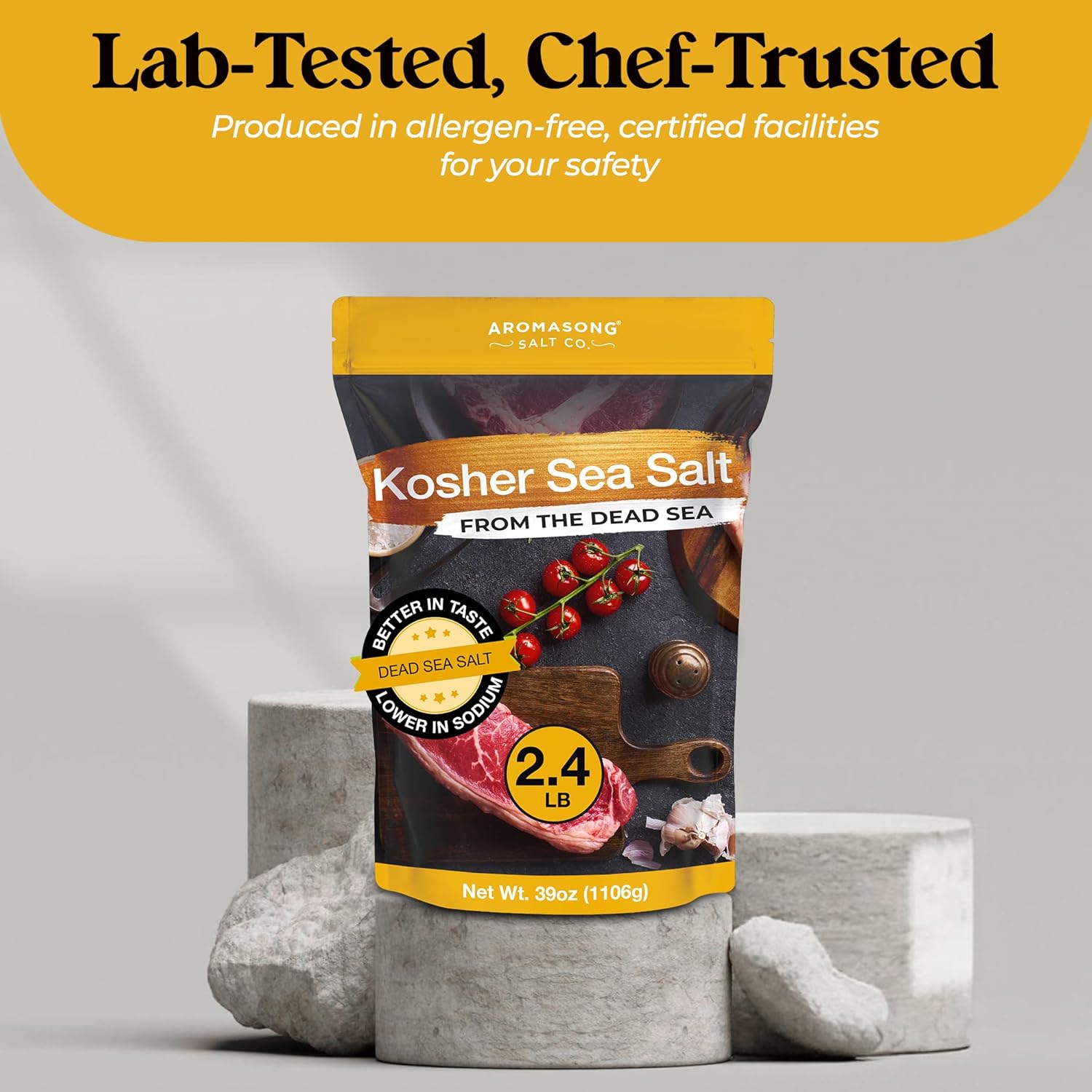 Aromasong Kosher Sea Salt from the Dead Sea