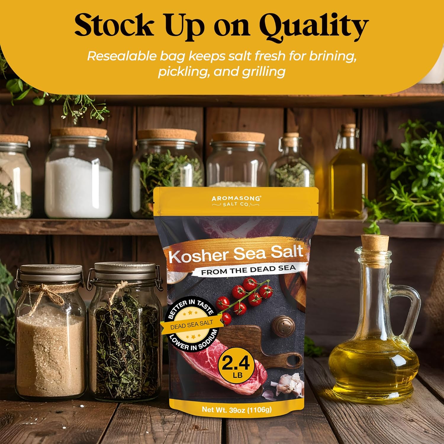 Aromasong Kosher Sea Salt from the Dead Sea