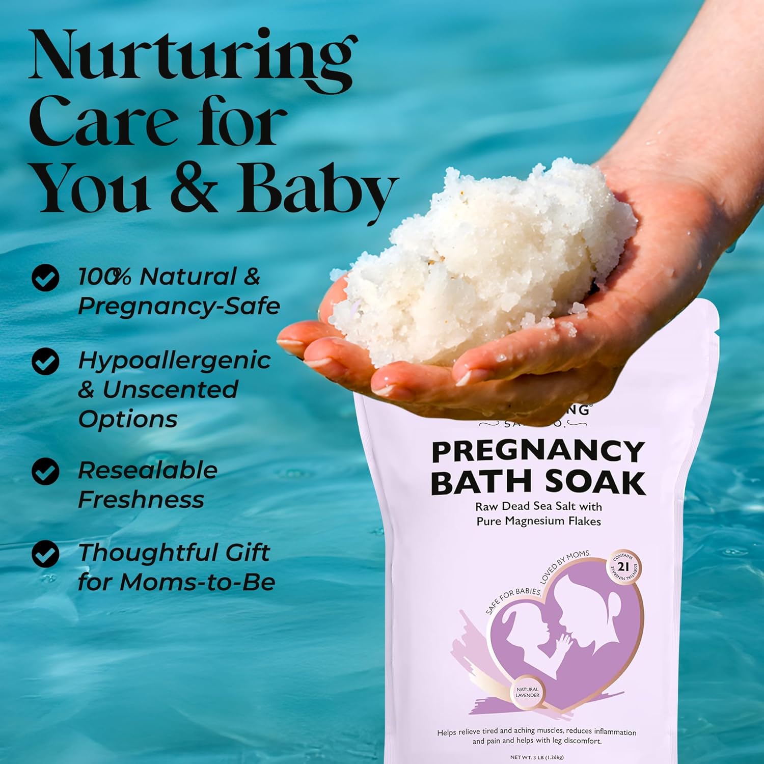 Aromasong Pregnancy Bath Soak – Magnesium Flakes & Lavender