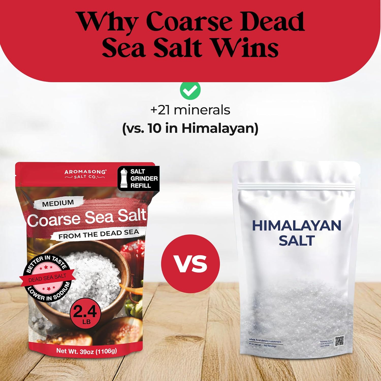 Aromasong 100% Natural Sea Salt – Coarse grain – 2.43 lb