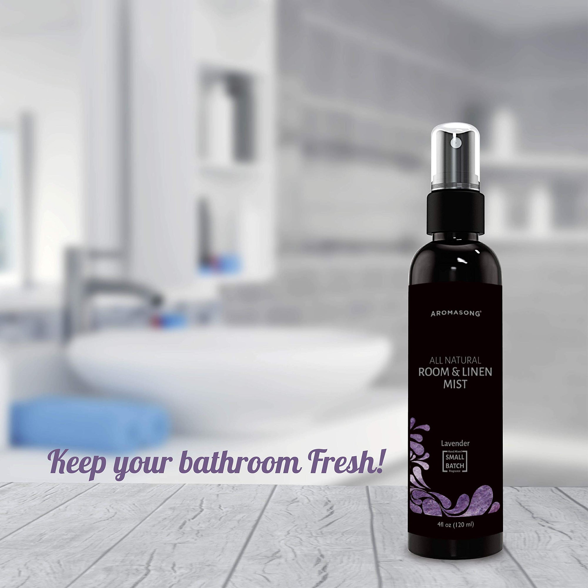 Aromasong Natural Room & Linen Spray Lavender – 8 oz