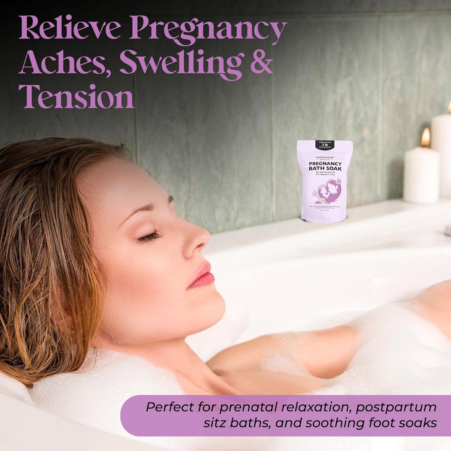 Aromasong Pregnancy Bath Soak – Magnesium Flakes & Lavender