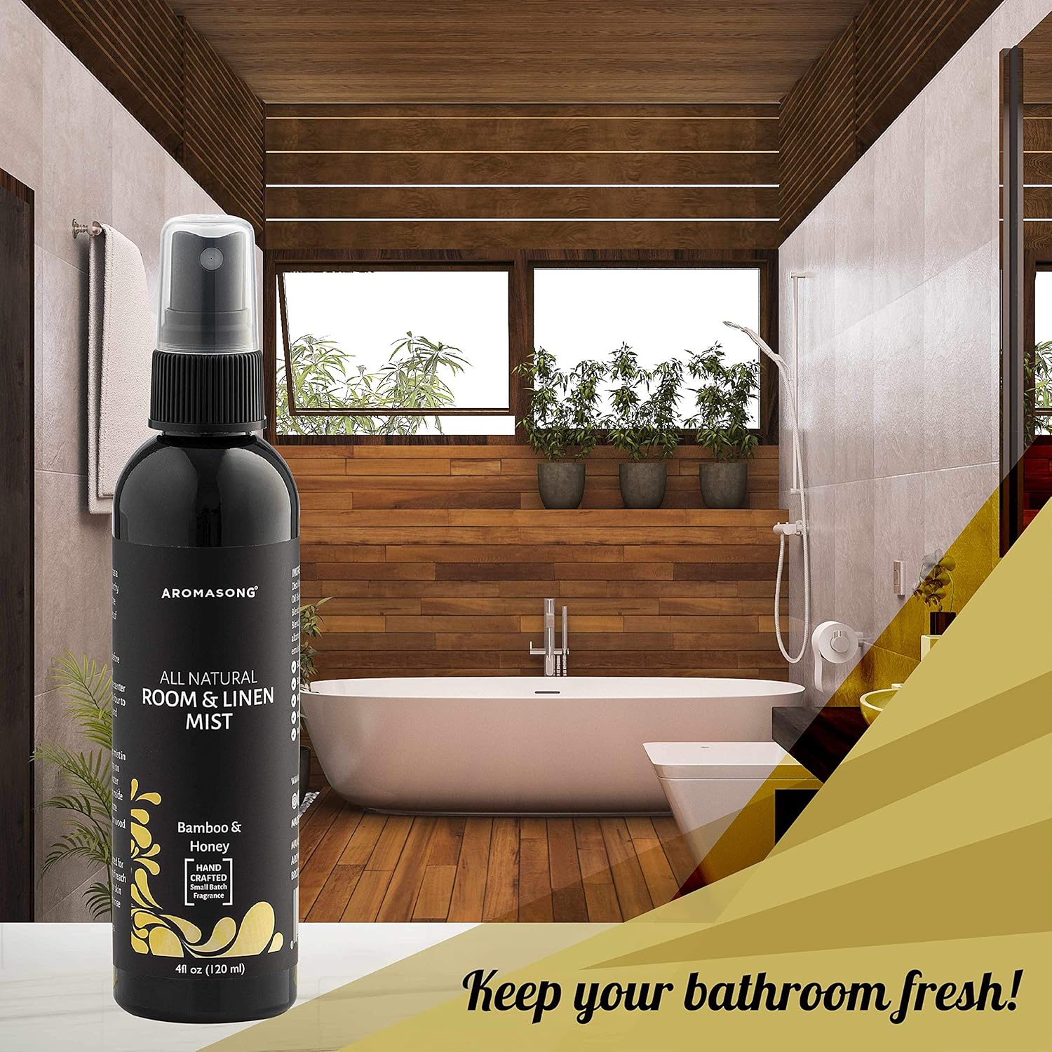 Aromasong Natural Room and Pillow Spray Bamboo & Honey 4 Oz