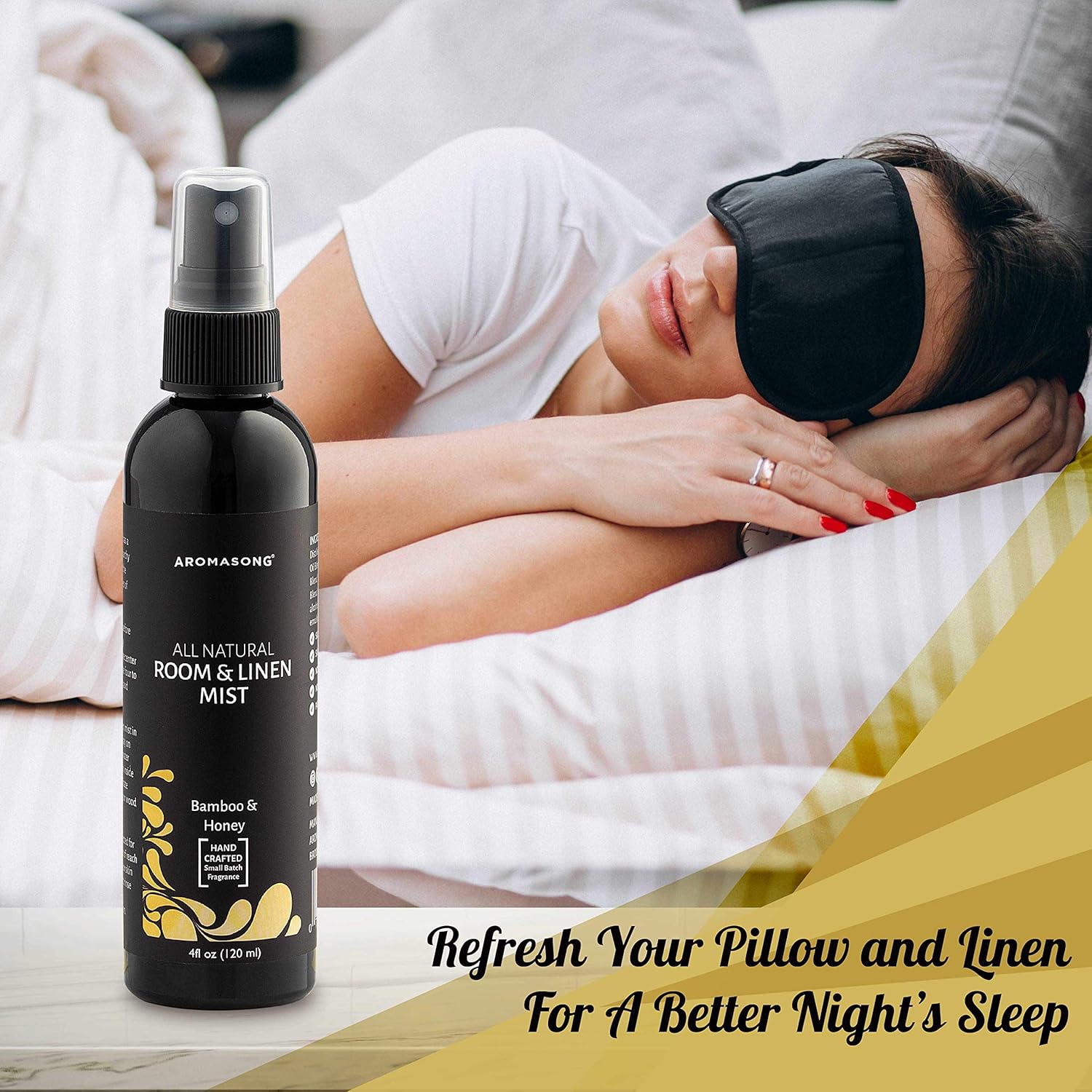 Aromasong Natural Room and Pillow Spray Bamboo & Honey 4 Oz