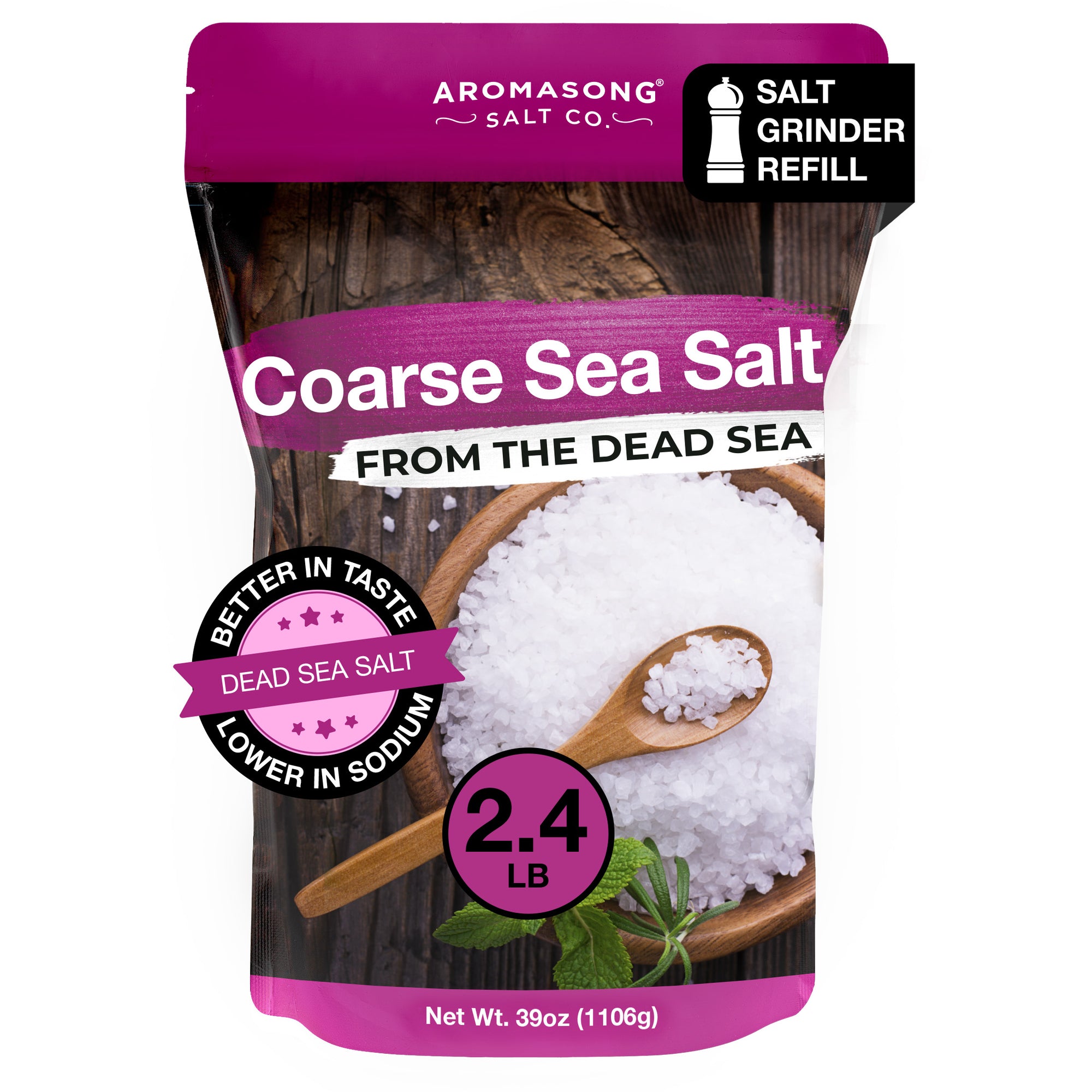Extra Coarse Sea Salt from the Dead Sea 2.43 Lbs