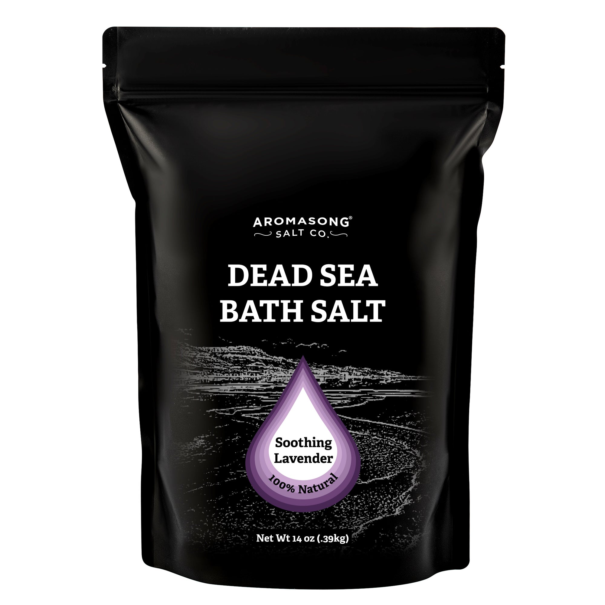 Fine Grain Dead Sea Bath Salt with Natural Lavender- 14 Oz.