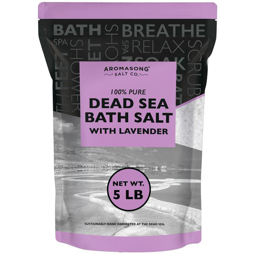 Fine Grain Dead Sea Bath Salt with Natural Lavender- 5 lbs