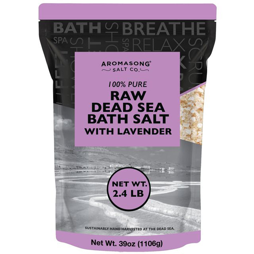 Raw Dead Sea Bath Salt with Natural Lavender- 2.43 lbs