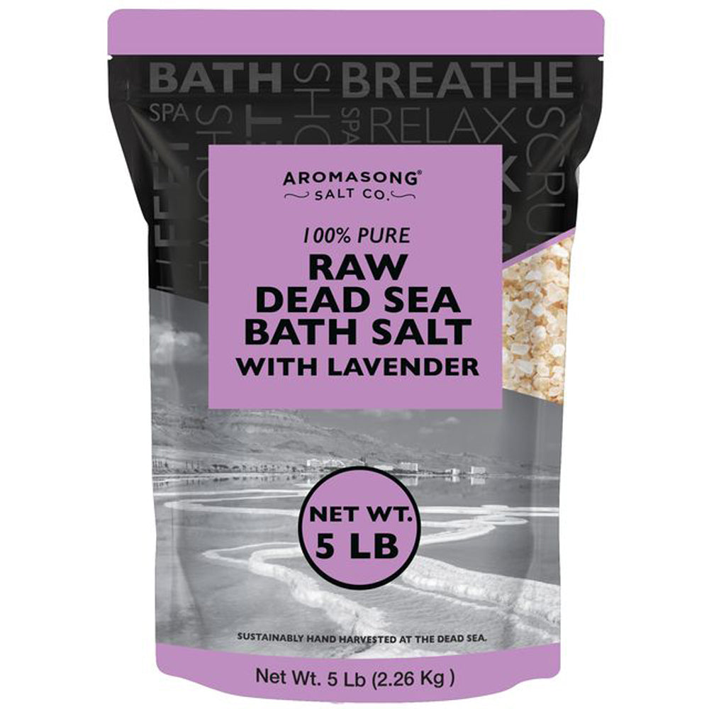 Raw Dead Sea Bath Salt with Natural Lavender- 5 lbs