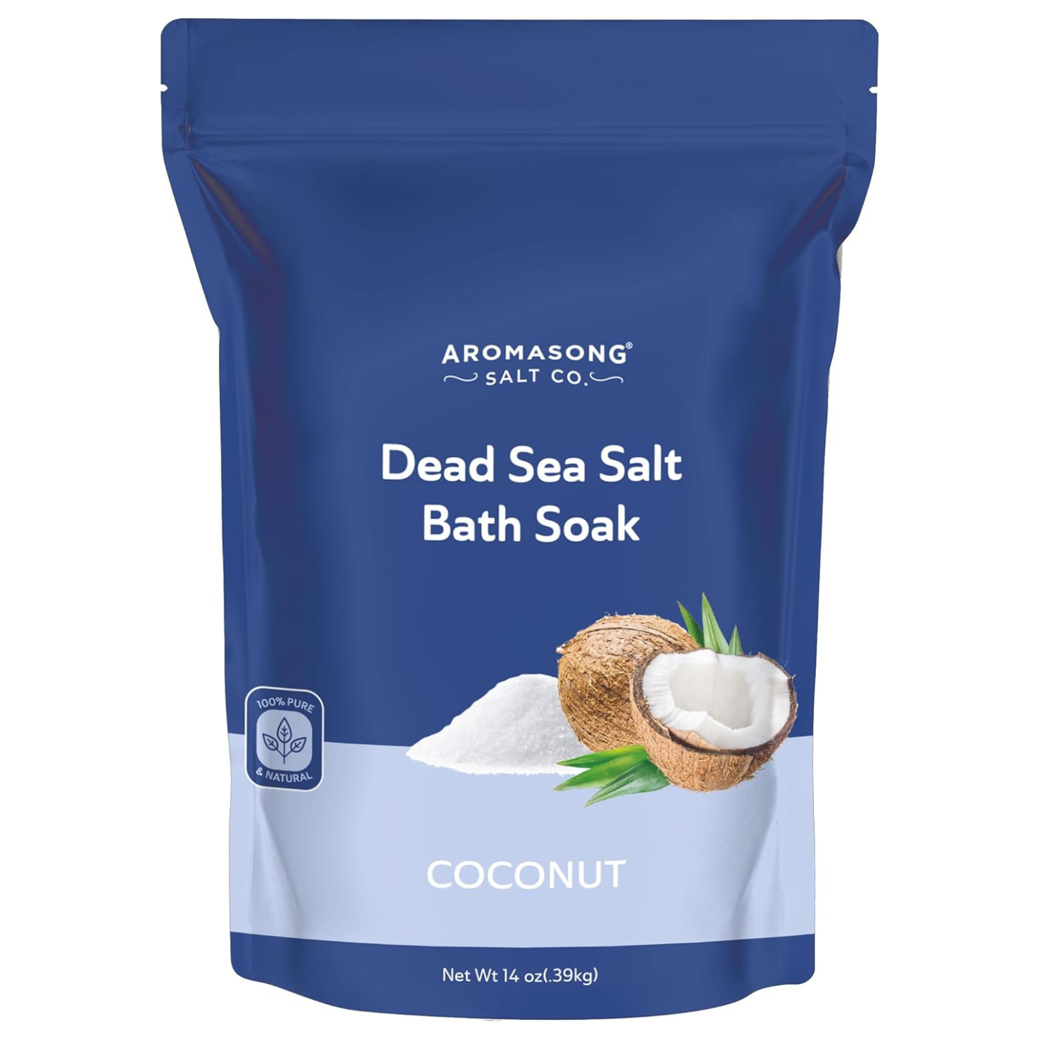 Aromasong Dead Sea Bath Salt with Coconut Scent 14 Oz