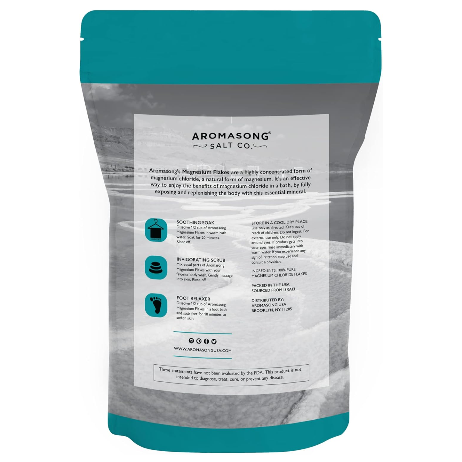 Aromasong Raw Dead Sea Magnesium Flakes