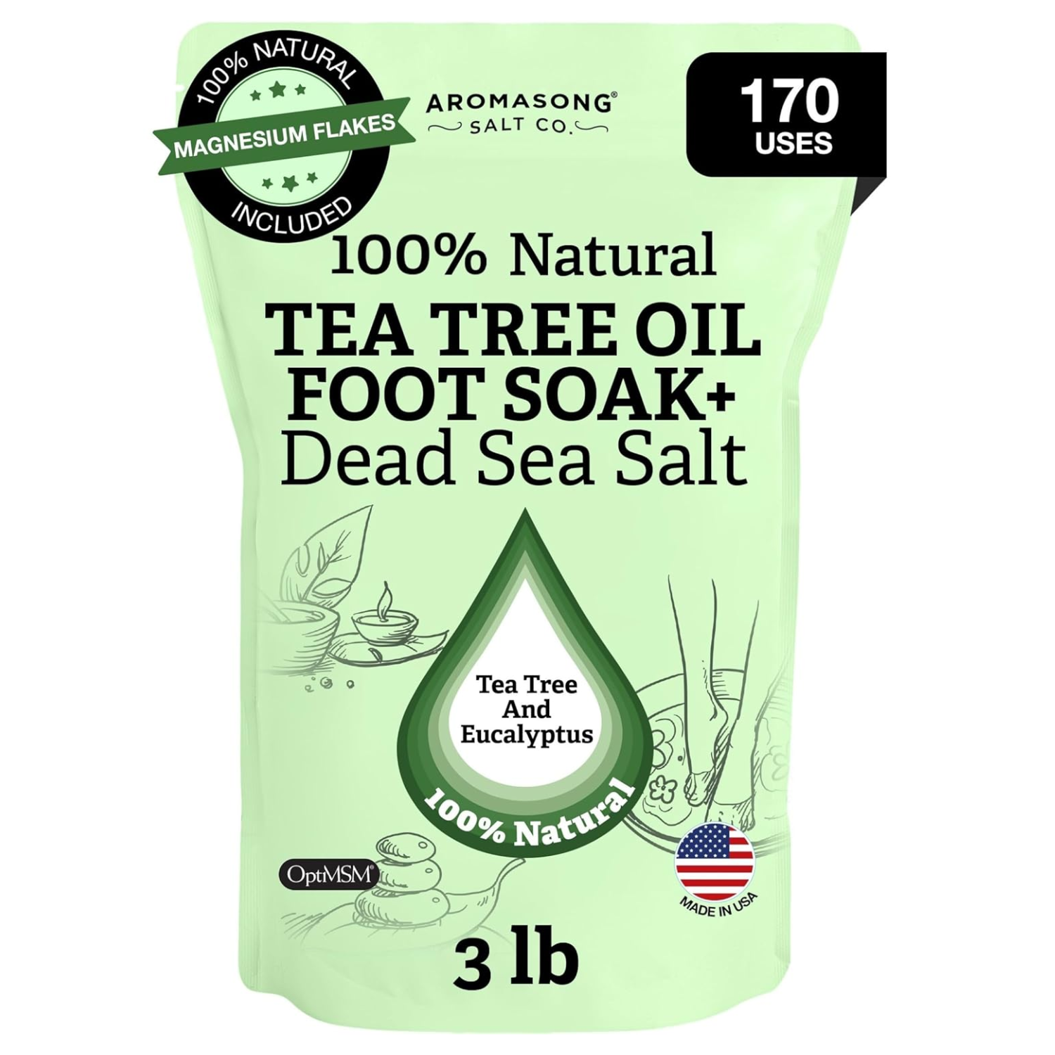 Aromasong Tea Tree Foot Soak with Eucalyptus