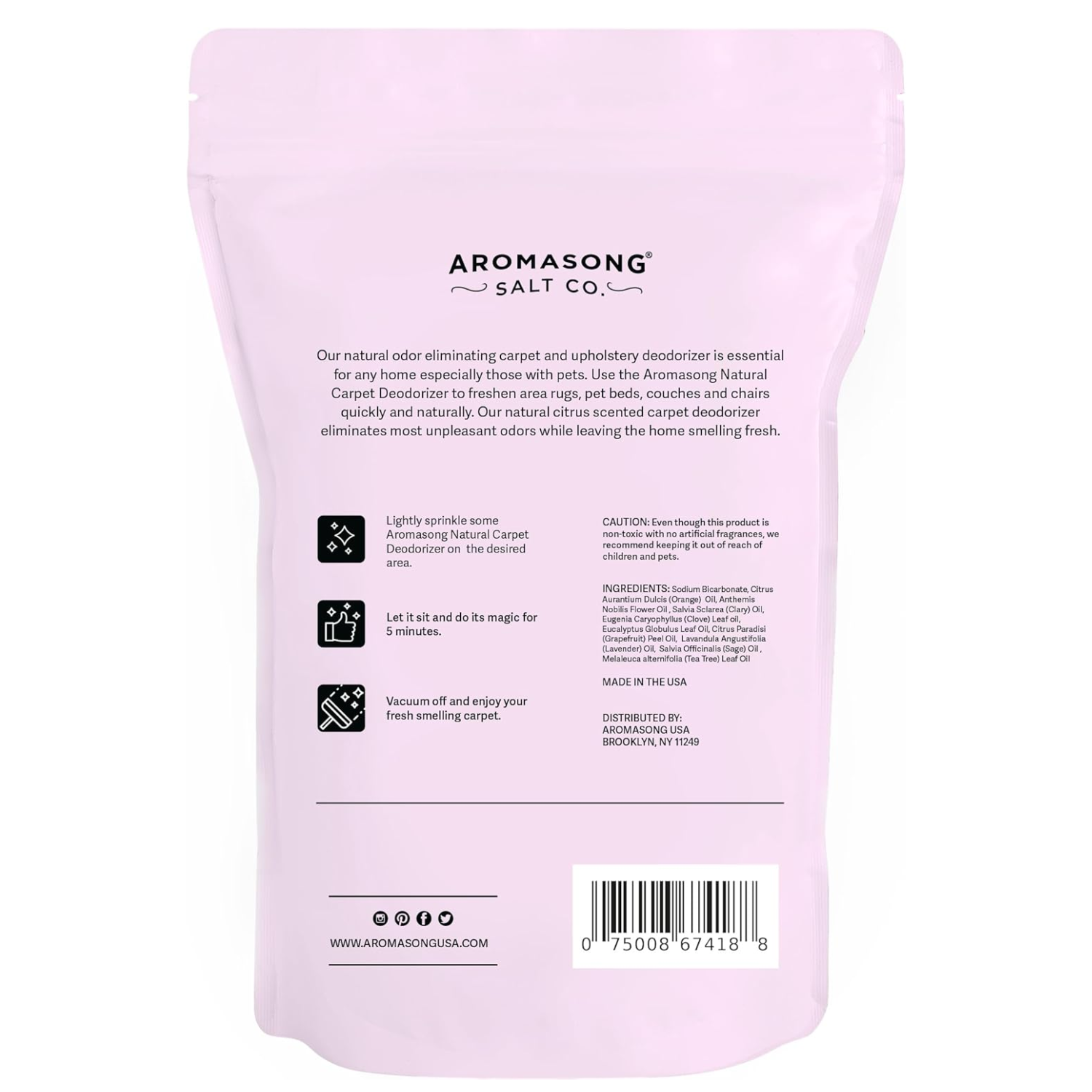 Aromasong Carpet Refresher & Deodorizer Lavender Scent 3 Lbs