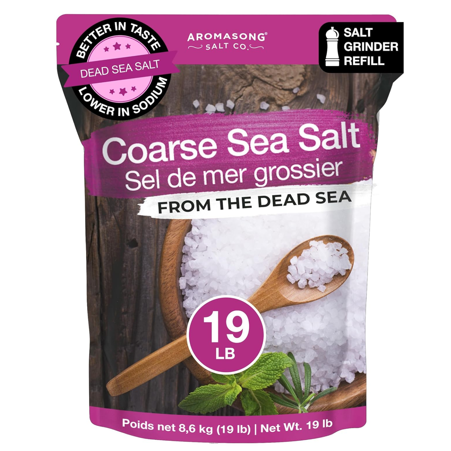 Aromasong Extra Coarse Sea Salt from the Dead Sea