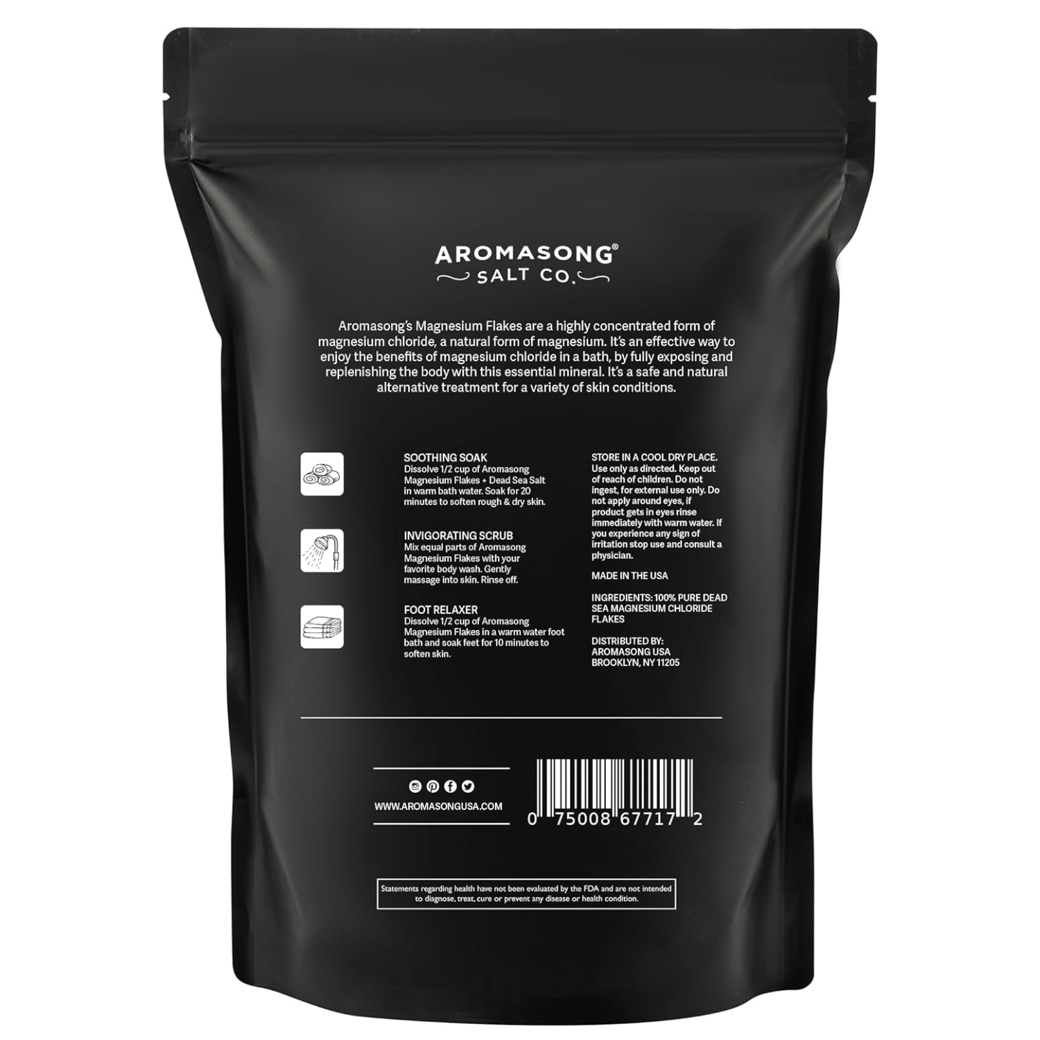Aromasong Magnesium Bath Flakes 15 lbs