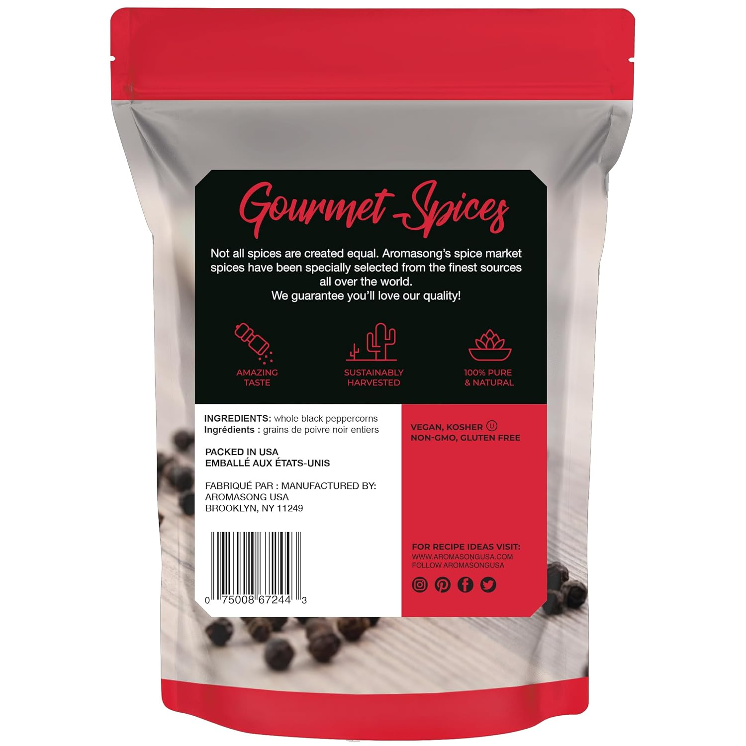Aromasong Salt and Pepper Grinder refill Set