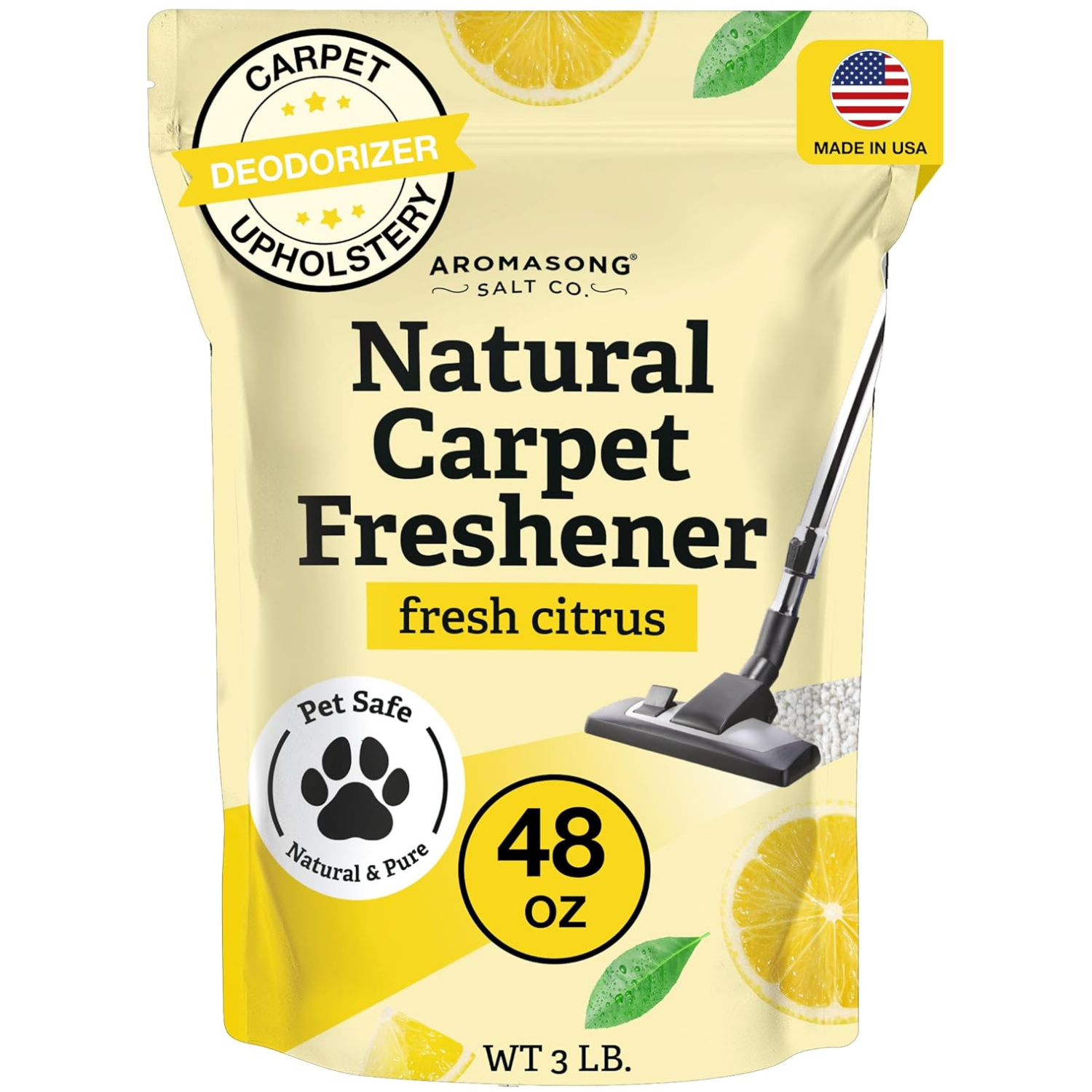 Aromasong Carpet Refresher & Deodorizer Lemon Citrus Scent 3 Lbs