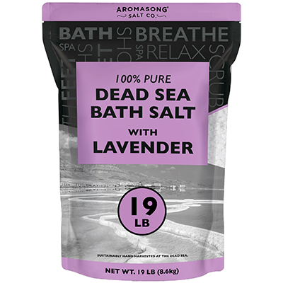 Aromasong Fine Grain Dead Sea Bath Salt with Natural Lavender- 19 lbs